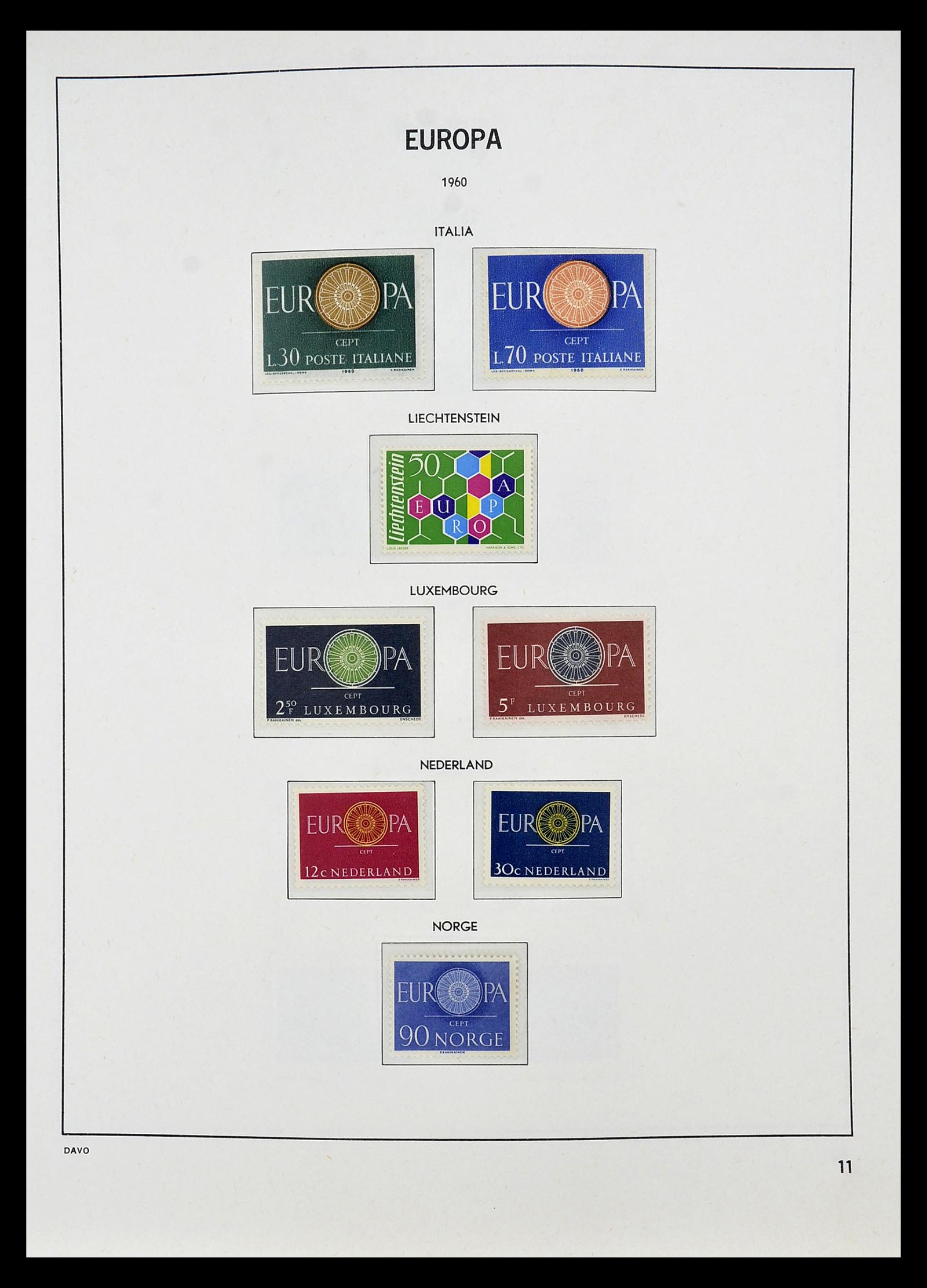 34697 012 - Postzegelverzameling 34697 Europa CEPT 1936-2001.