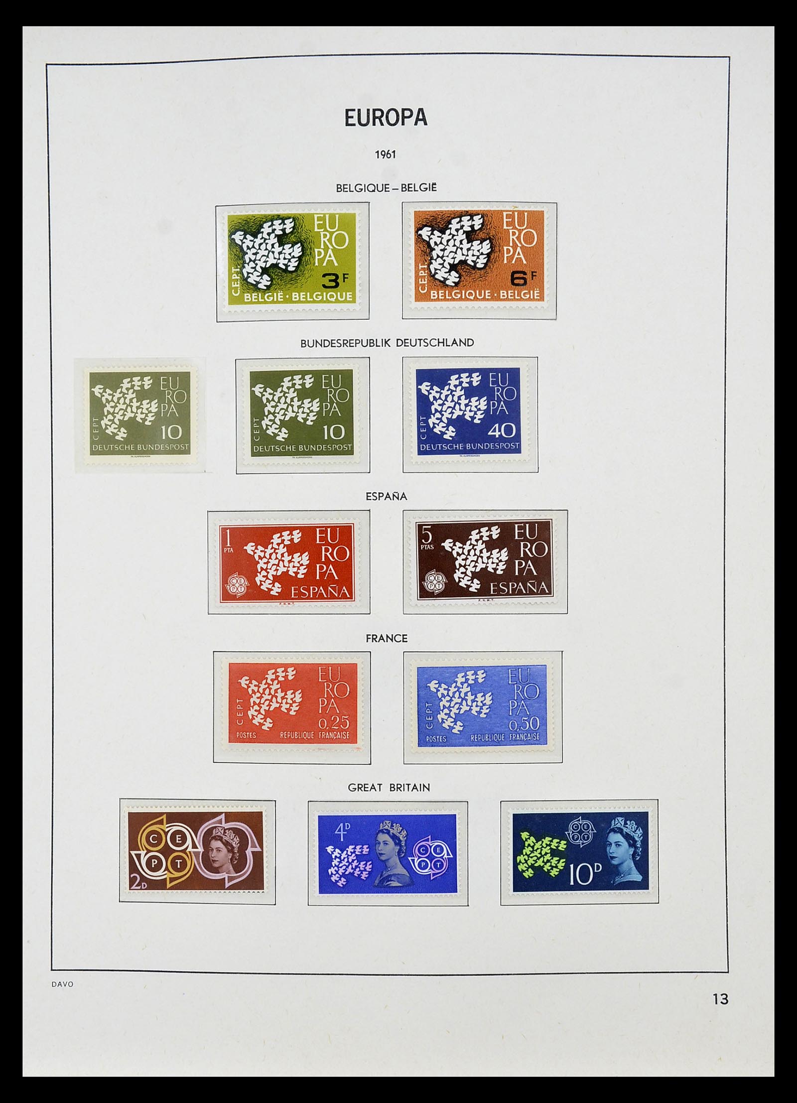 34697 014 - Postzegelverzameling 34697 Europa CEPT 1936-2001.