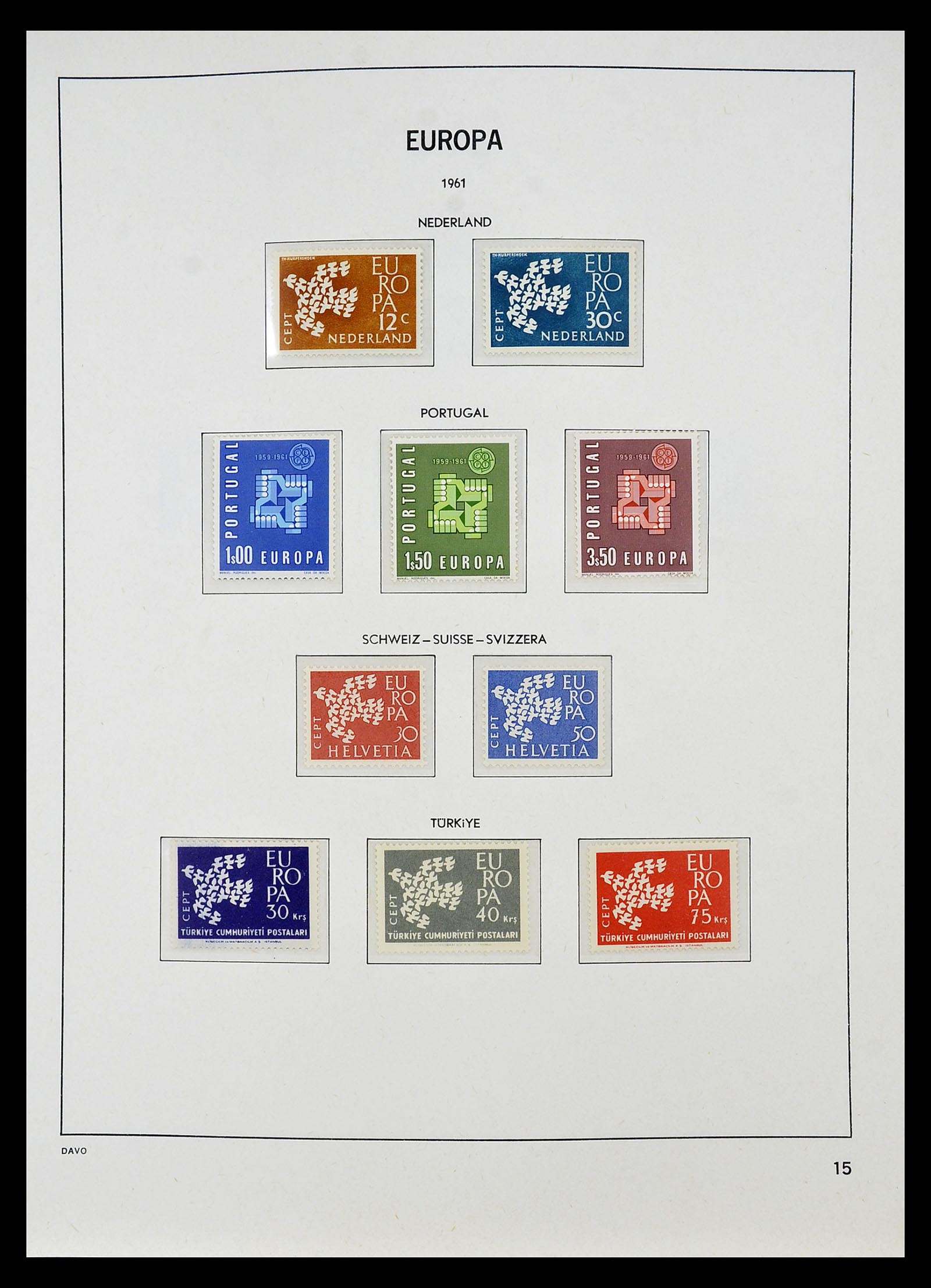 34697 016 - Postzegelverzameling 34697 Europa CEPT 1936-2001.