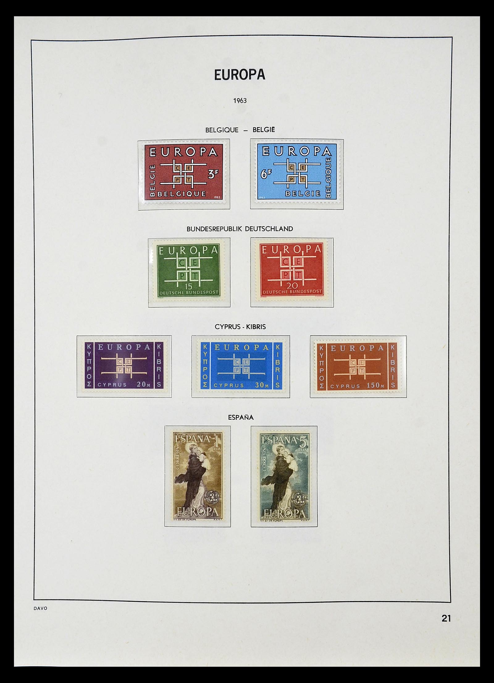 34697 022 - Postzegelverzameling 34697 Europa CEPT 1936-2001.