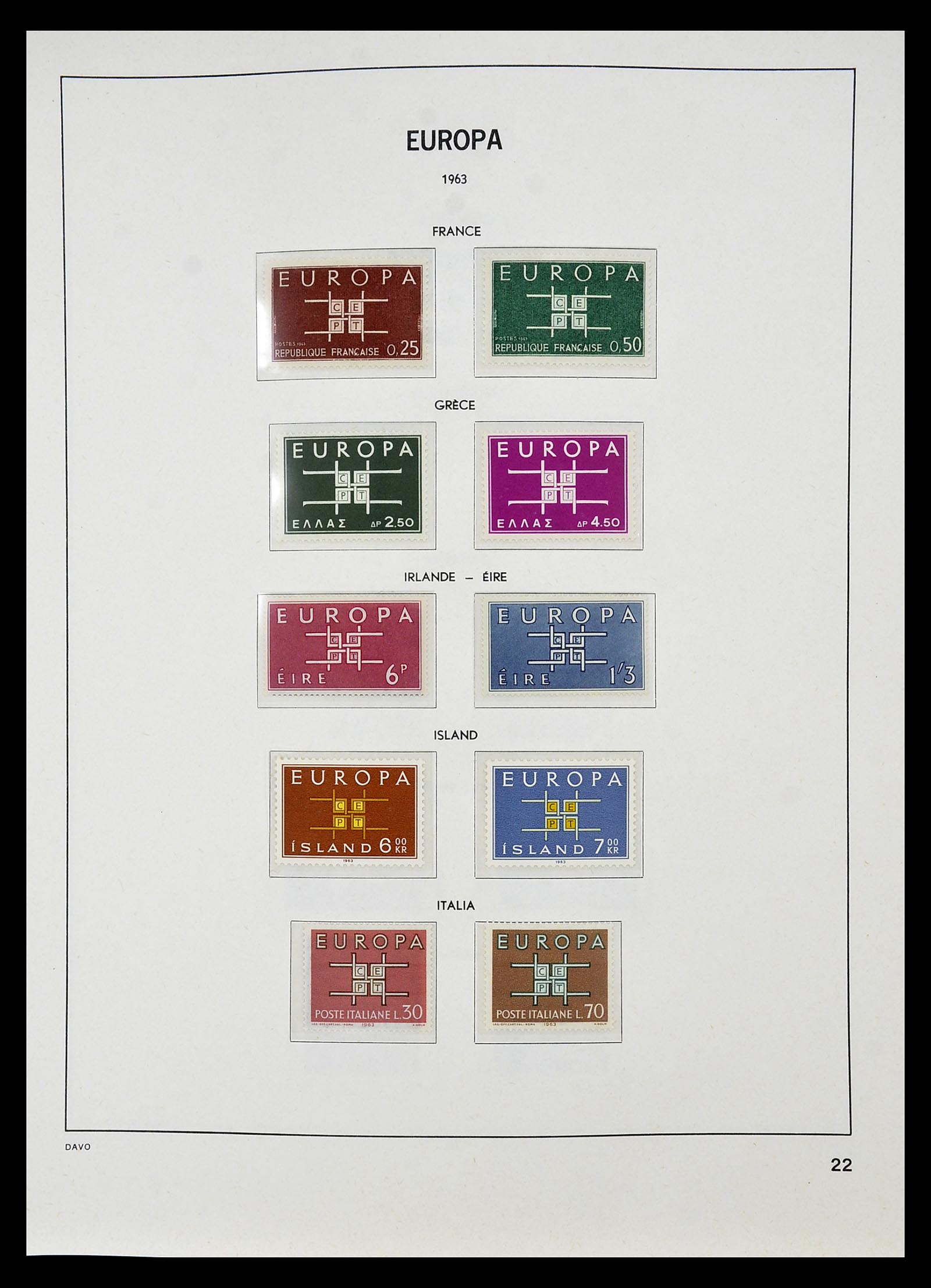 34697 023 - Postzegelverzameling 34697 Europa CEPT 1936-2001.