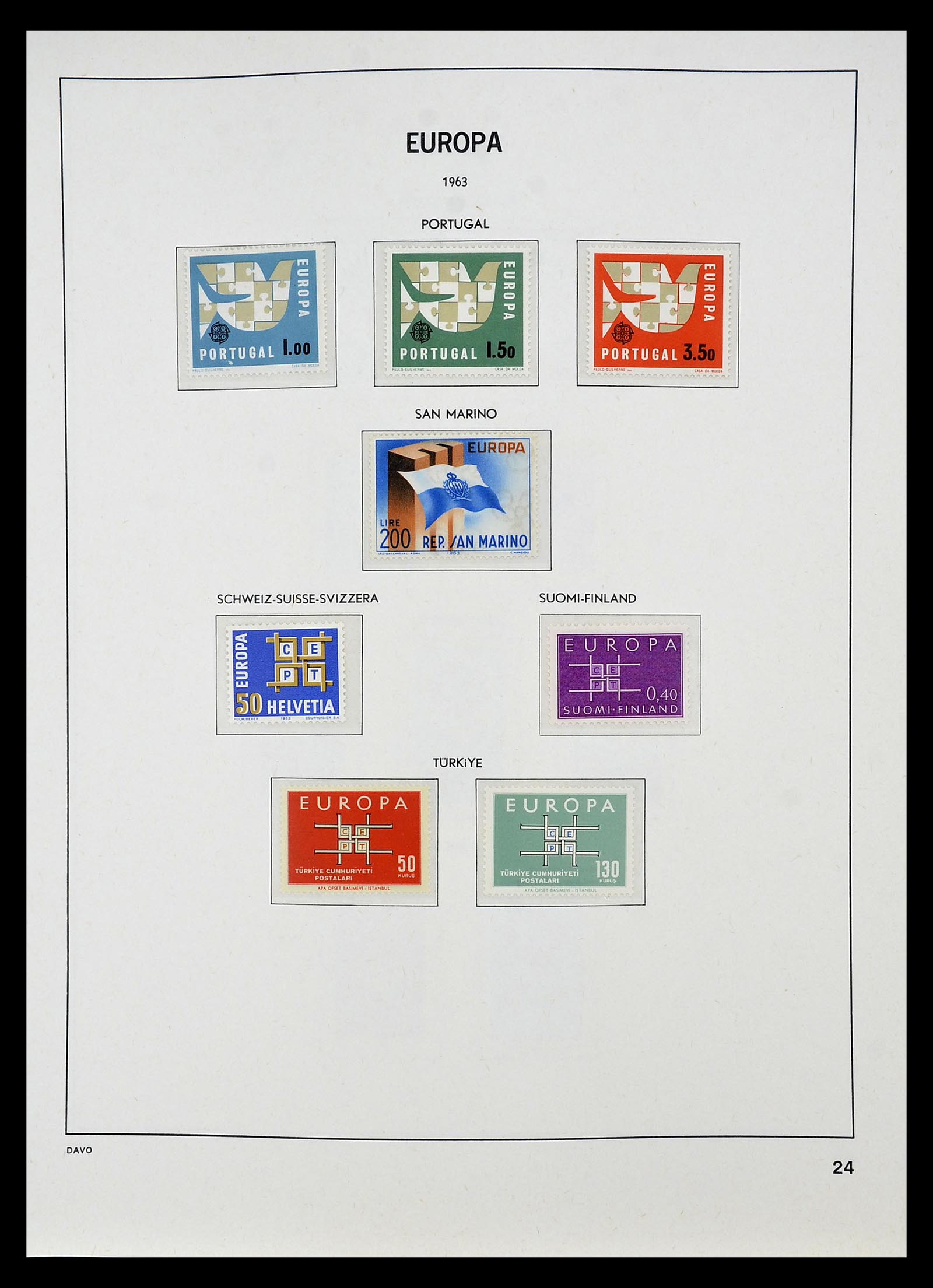 34697 025 - Postzegelverzameling 34697 Europa CEPT 1936-2001.
