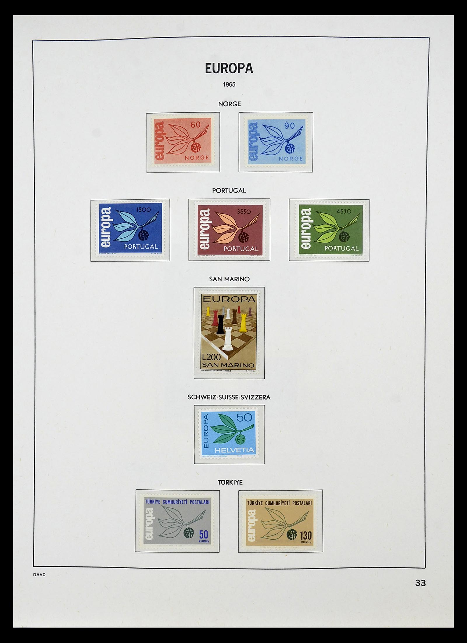 34697 034 - Postzegelverzameling 34697 Europa CEPT 1936-2001.
