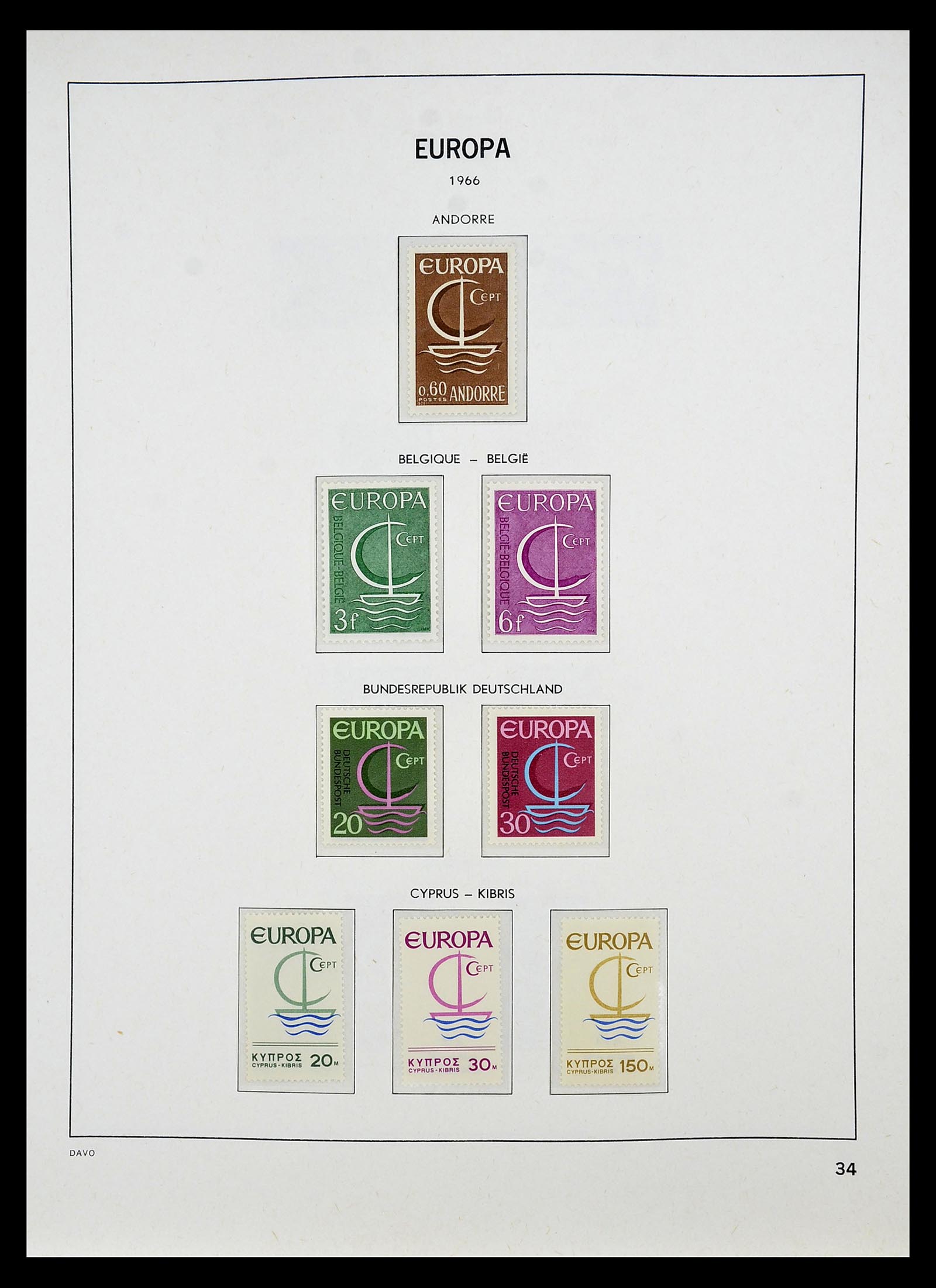 34697 035 - Postzegelverzameling 34697 Europa CEPT 1936-2001.