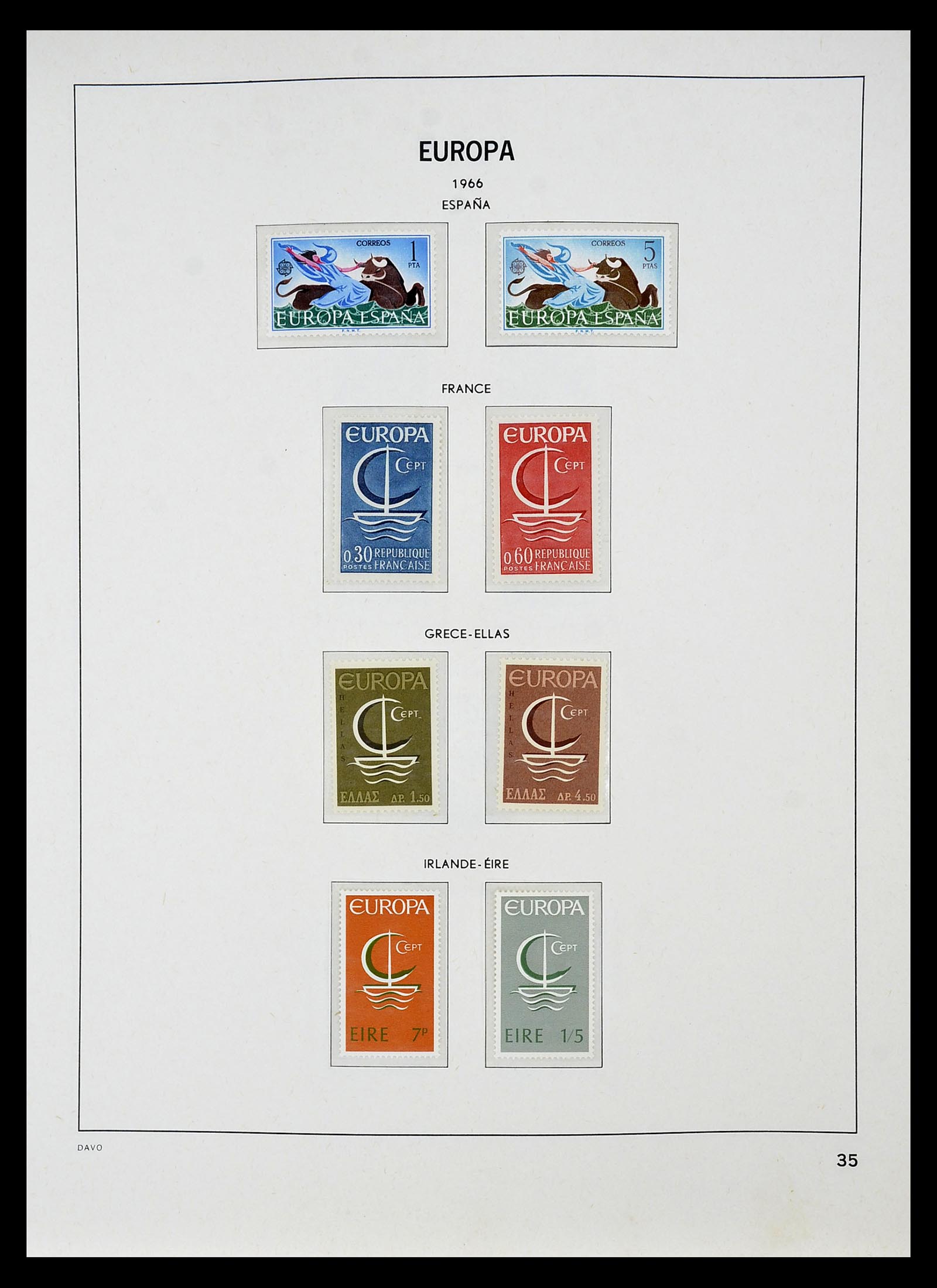 34697 036 - Postzegelverzameling 34697 Europa CEPT 1936-2001.