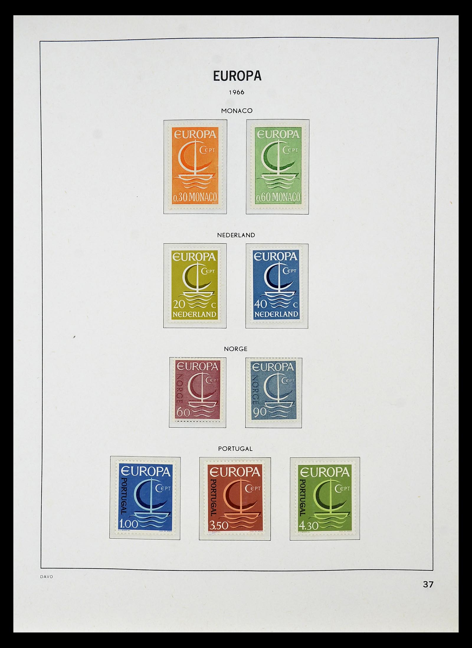 34697 038 - Postzegelverzameling 34697 Europa CEPT 1936-2001.