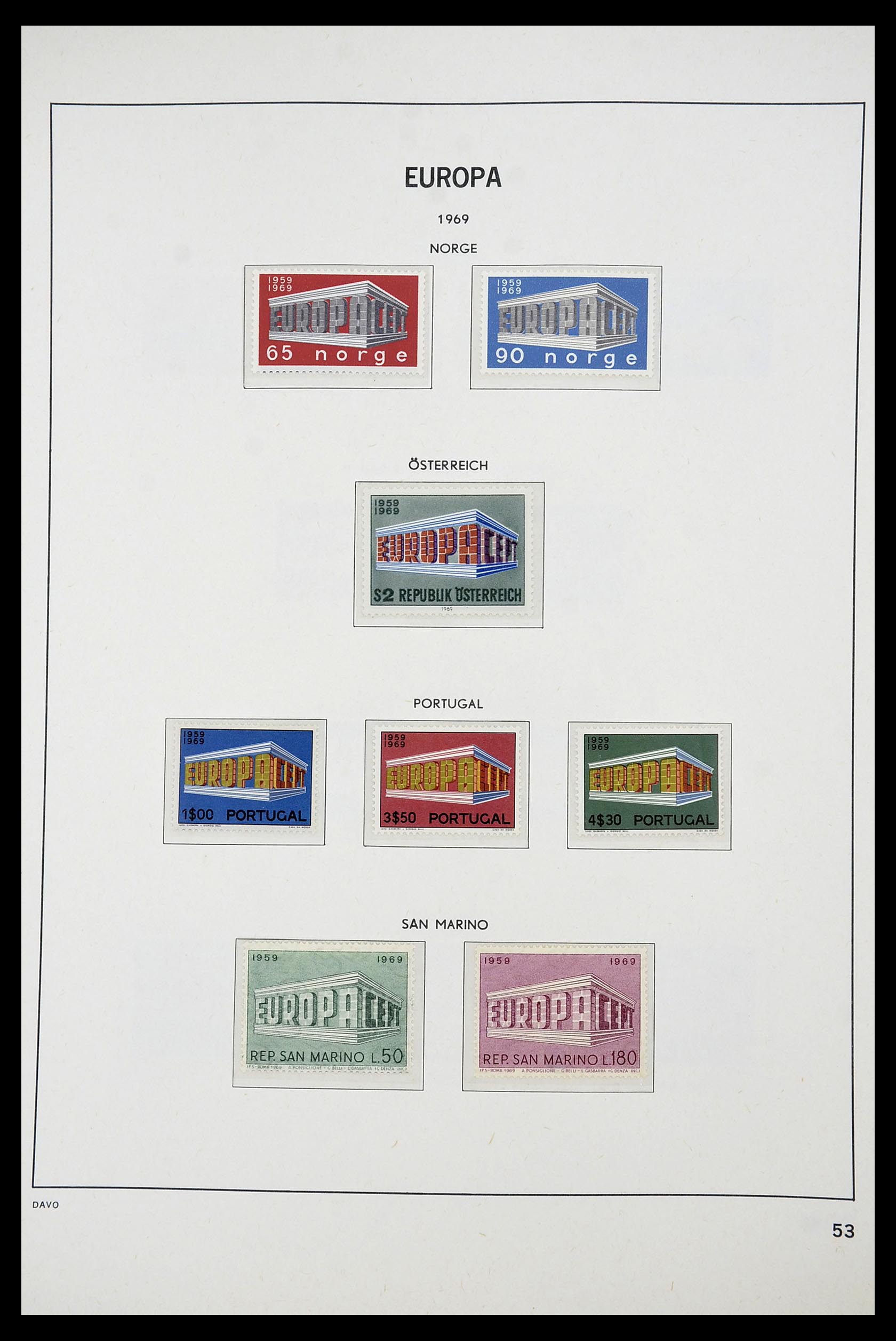 34697 054 - Stamp Collection 34697 Europa CEPT 1936-2001.