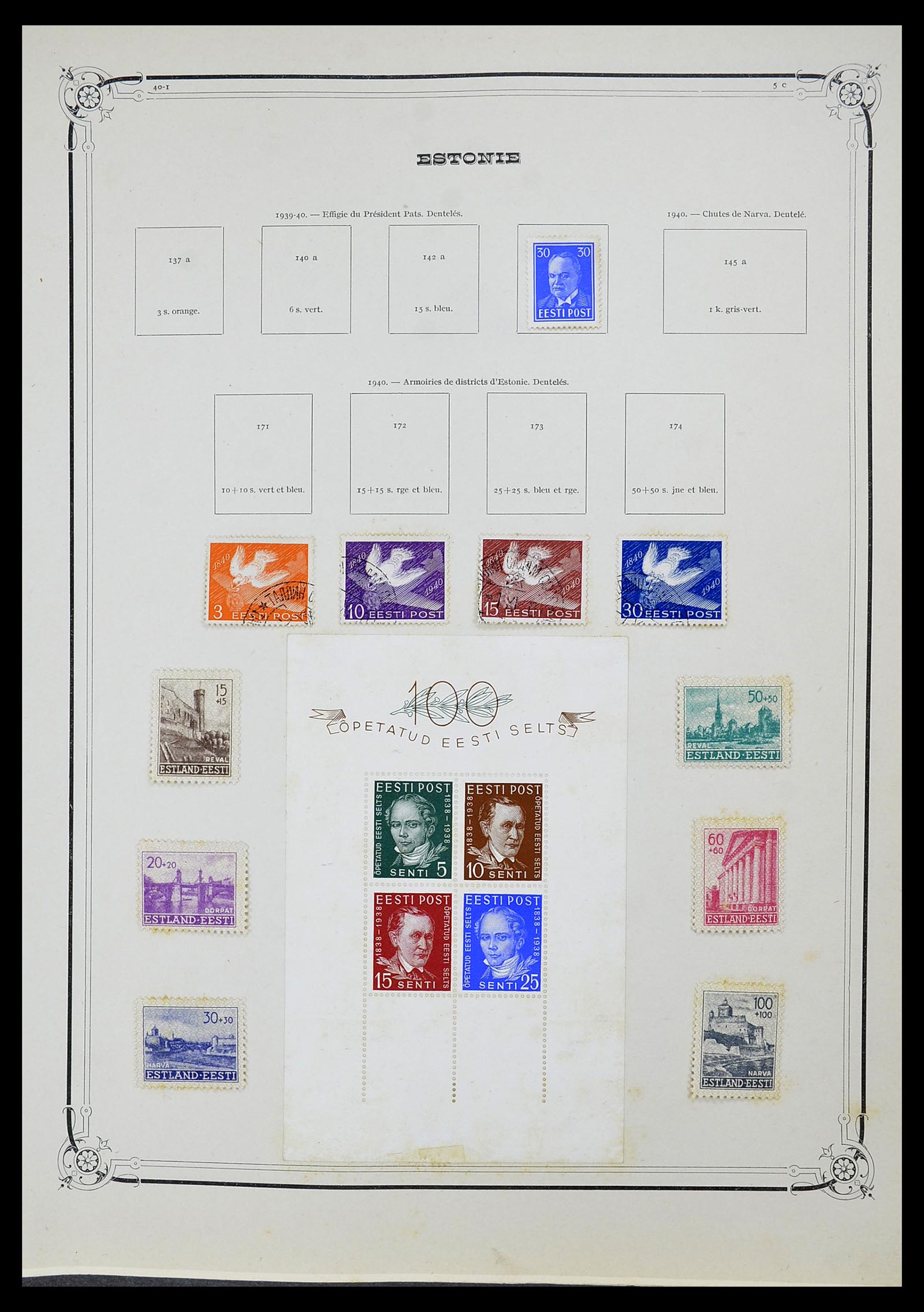 34698 044 - Postzegelverzameling 34698 Europa 1850-1950.