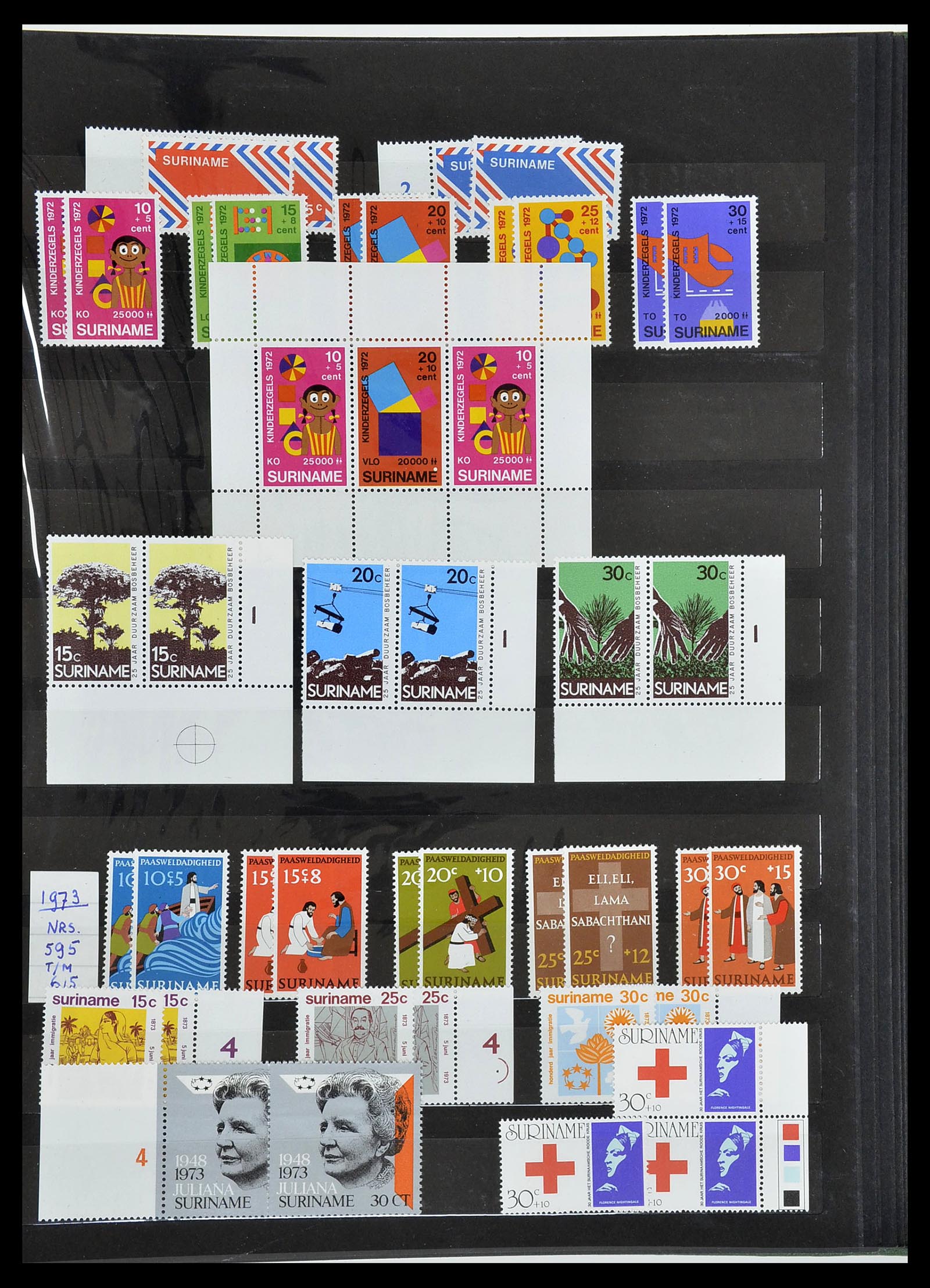 34699 045 - Postzegelverzameling 34699 Suriname 1873-1975.