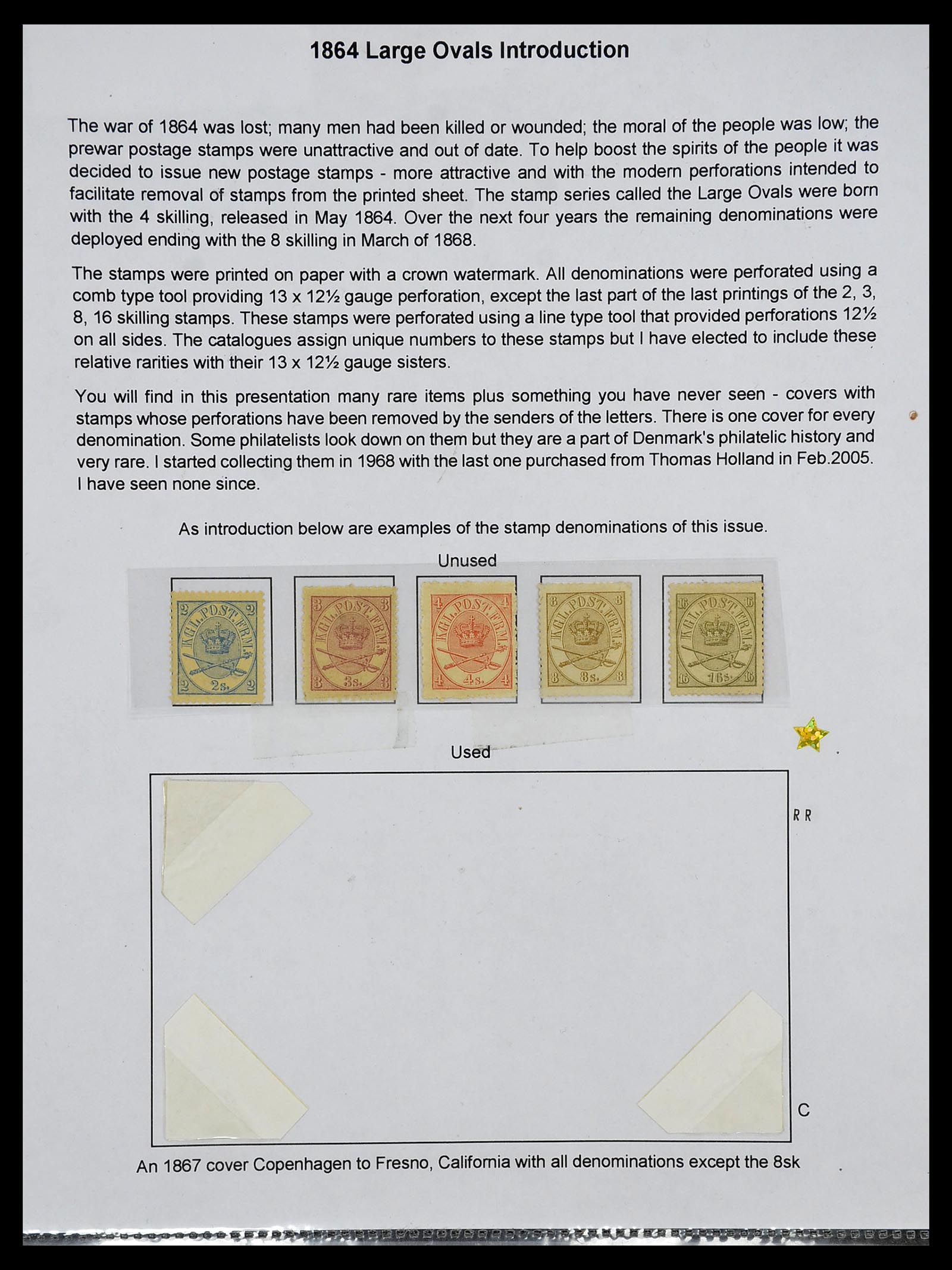 34700 001 - Postzegelverzameling 34700 Denemarken superverzameling 1864-1874.