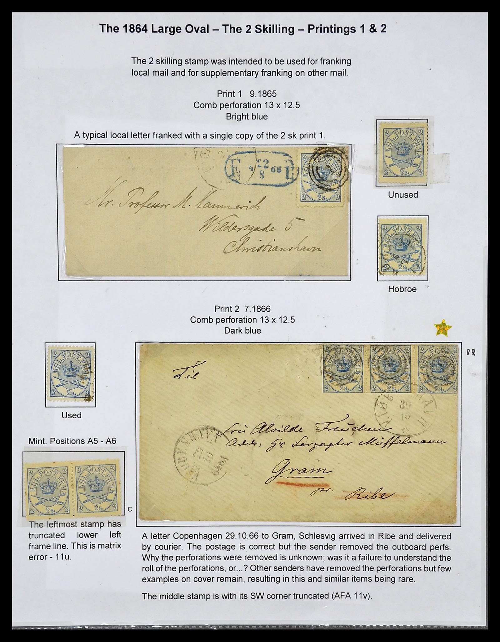 34700 002 - Postzegelverzameling 34700 Denemarken superverzameling 1864-1874.