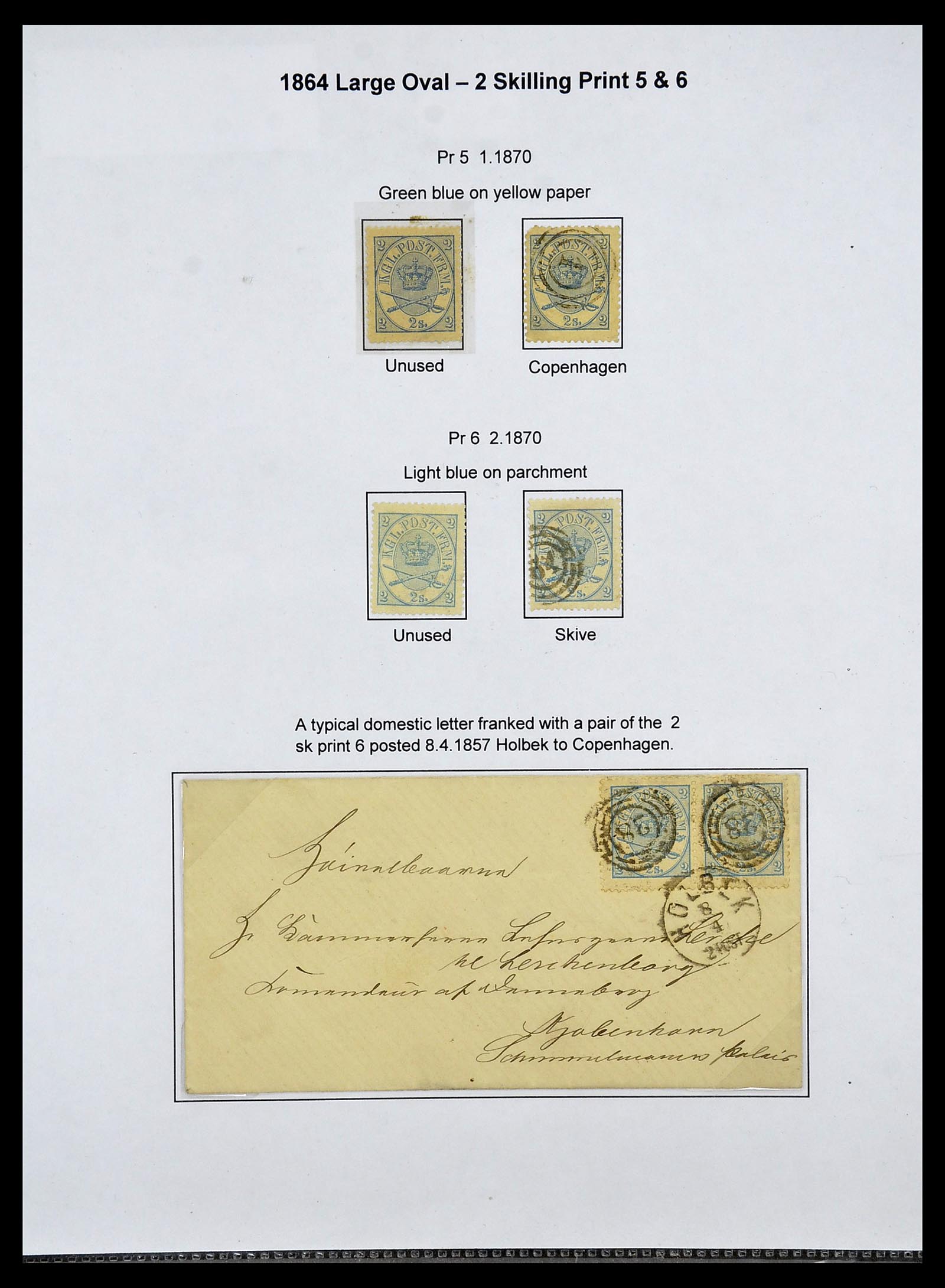 34700 006 - Postzegelverzameling 34700 Denemarken superverzameling 1864-1874.