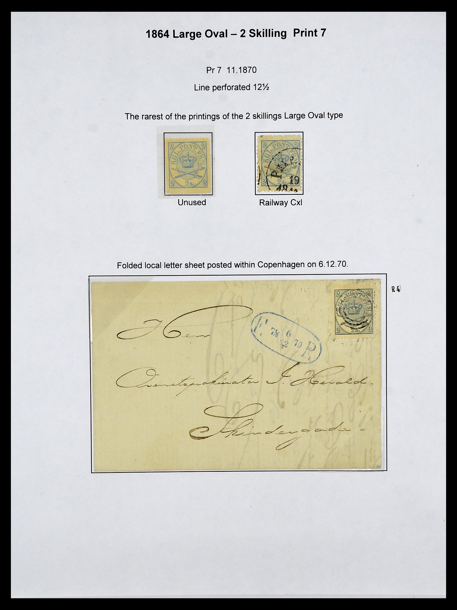 34700 007 - Postzegelverzameling 34700 Denemarken superverzameling 1864-1874.