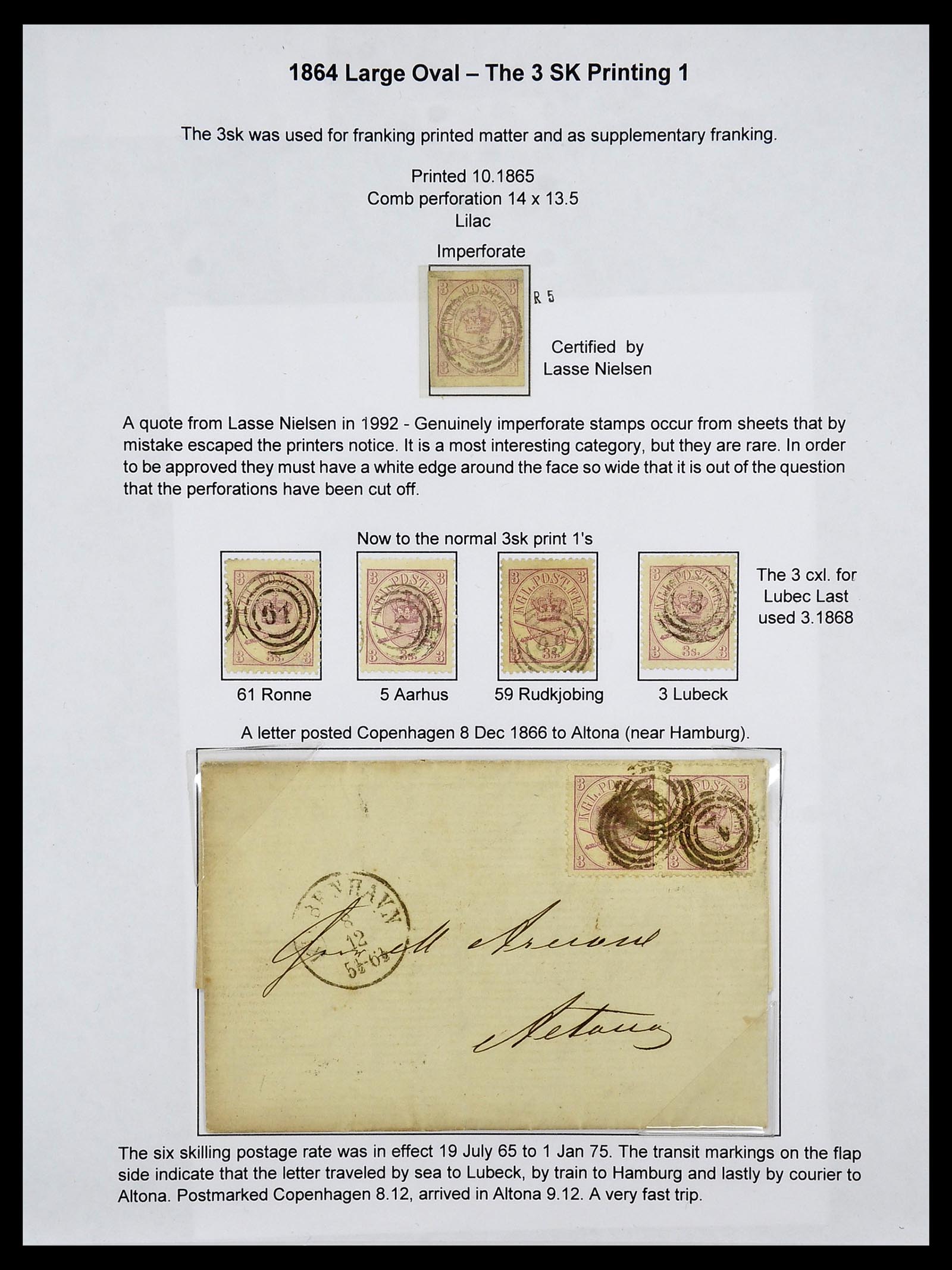 34700 008 - Postzegelverzameling 34700 Denemarken superverzameling 1864-1874.