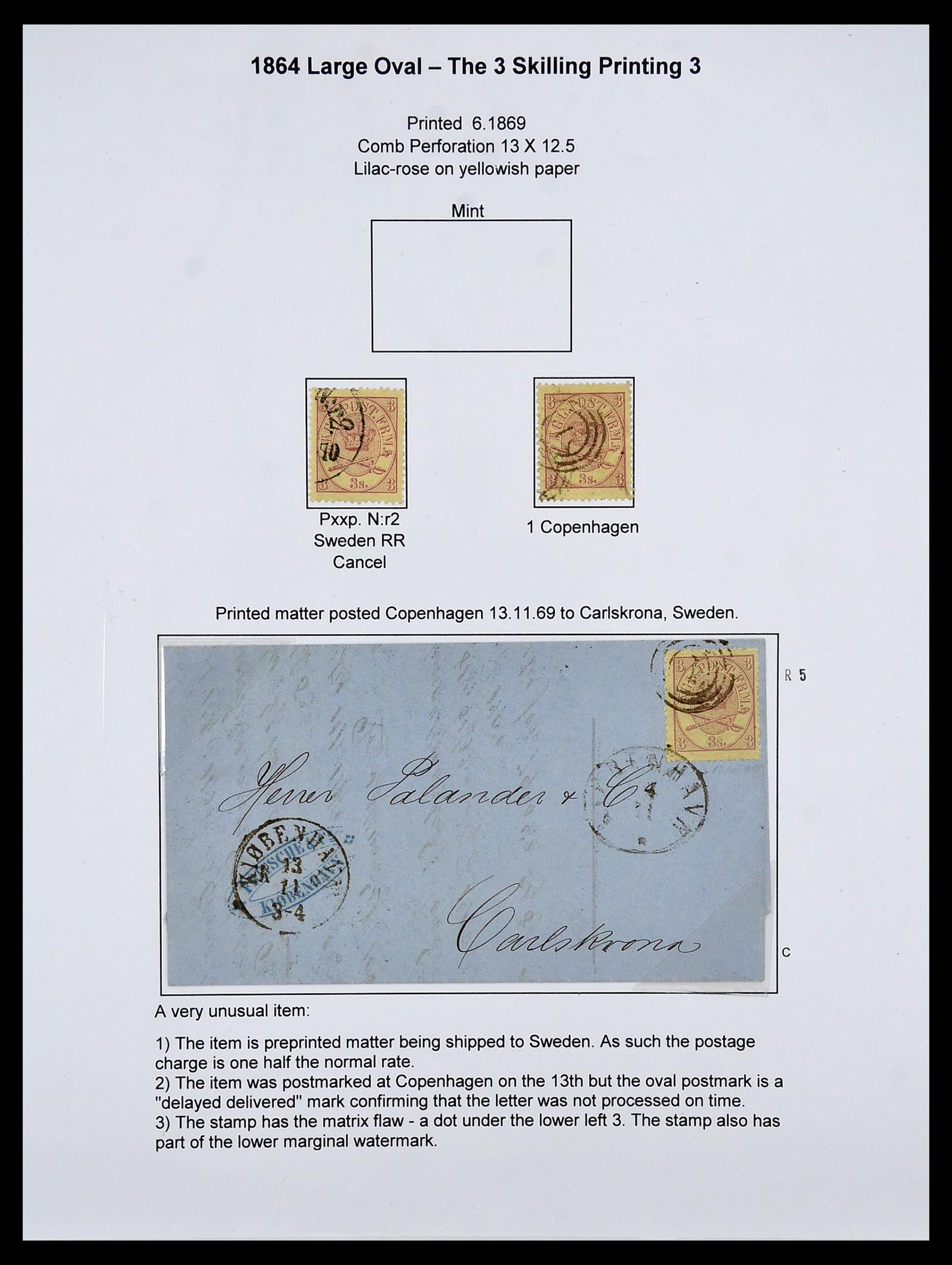 34700 012 - Postzegelverzameling 34700 Denemarken superverzameling 1864-1874.