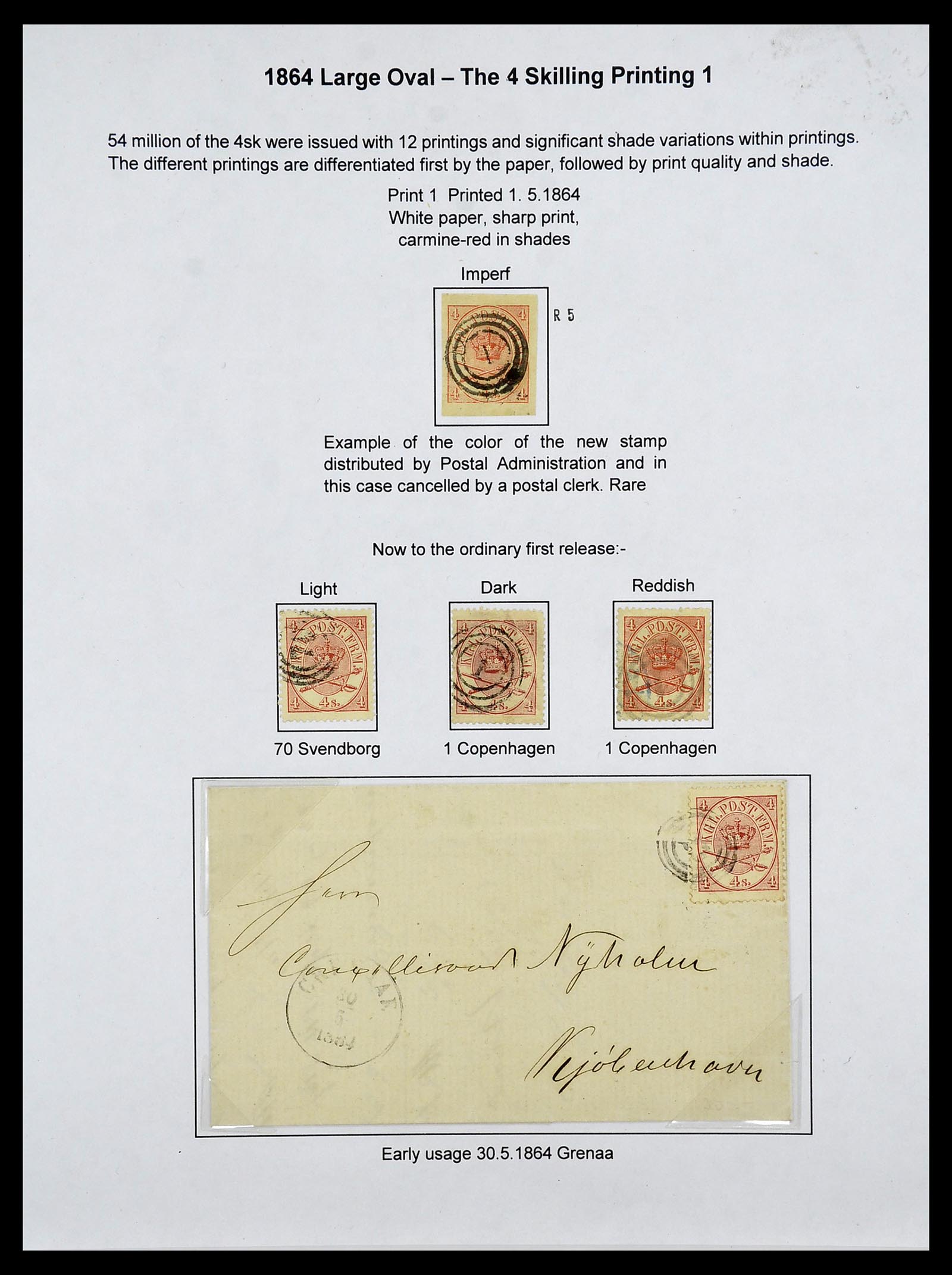 34700 014 - Postzegelverzameling 34700 Denemarken superverzameling 1864-1874.