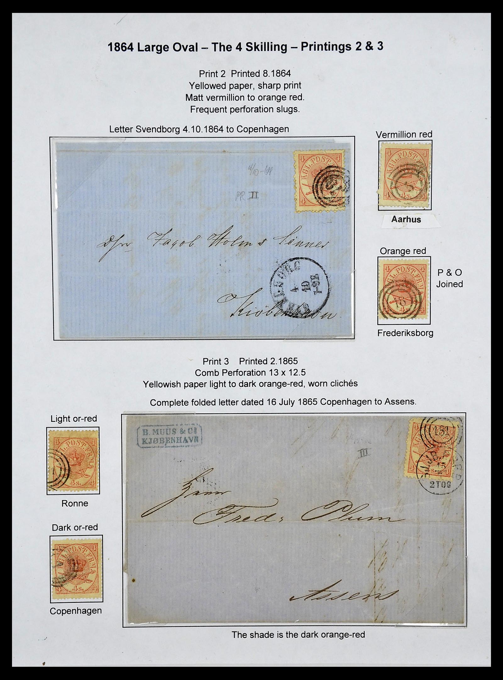 34700 015 - Postzegelverzameling 34700 Denemarken superverzameling 1864-1874.