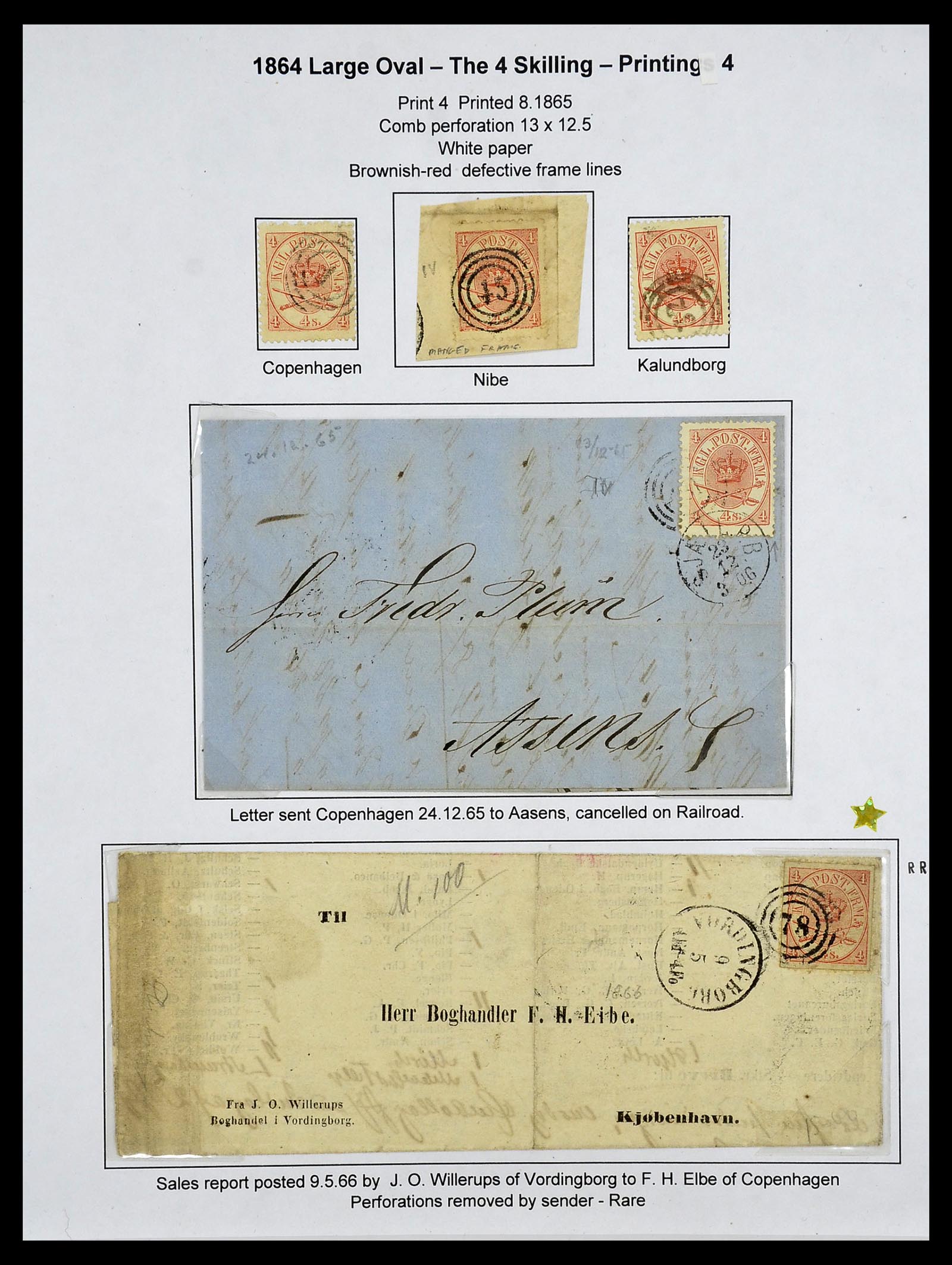 34700 016 - Postzegelverzameling 34700 Denemarken superverzameling 1864-1874.