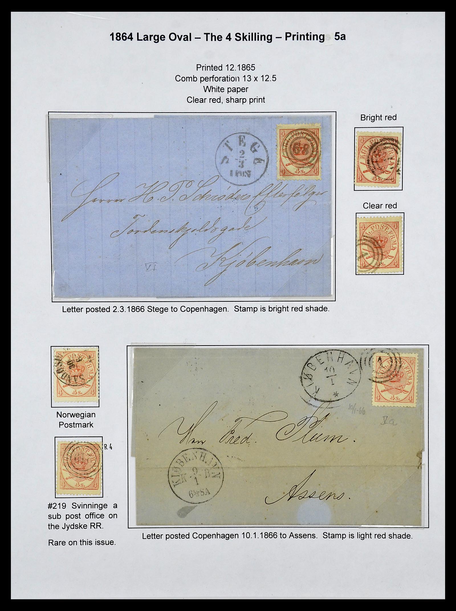 34700 017 - Postzegelverzameling 34700 Denemarken superverzameling 1864-1874.