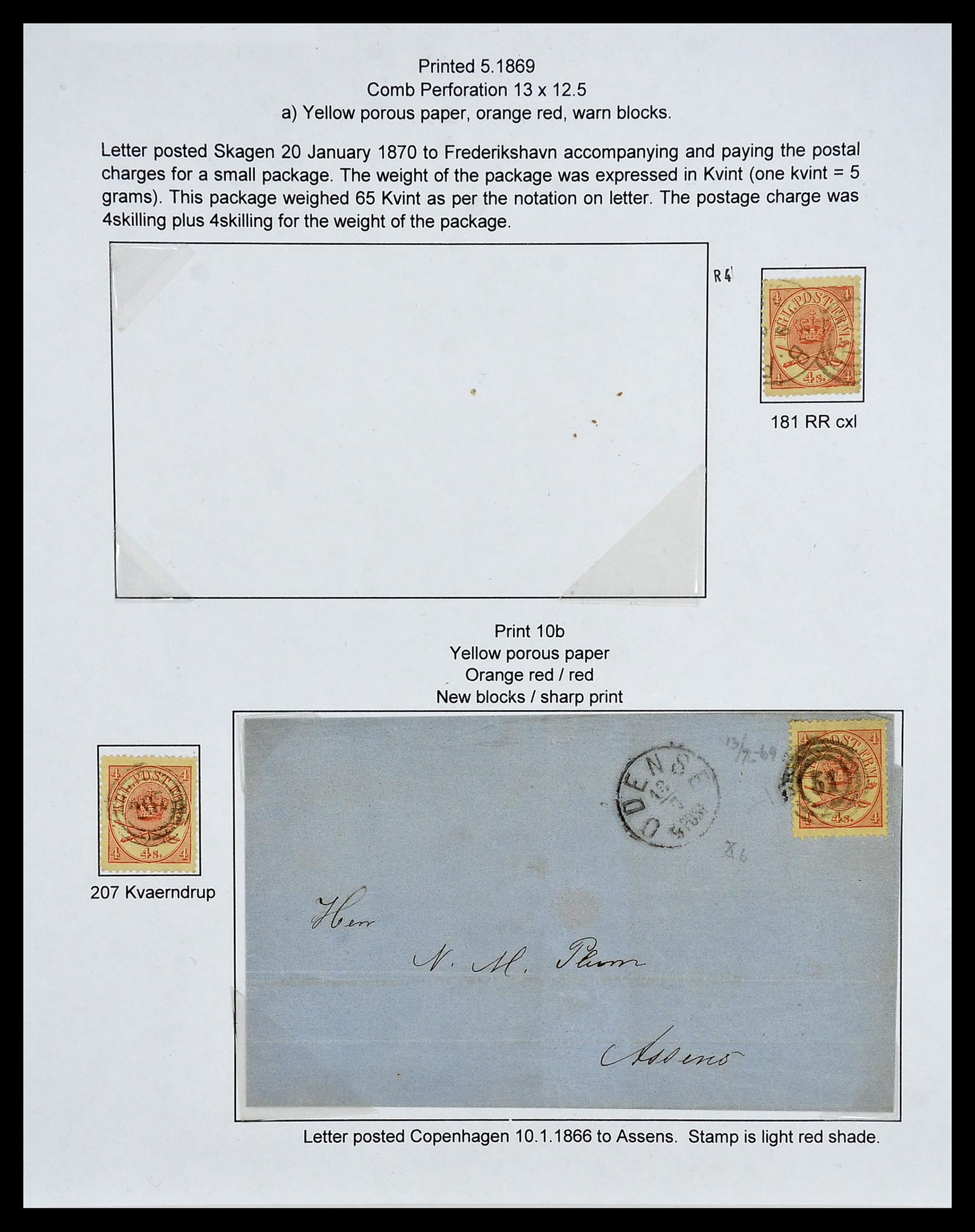 34700 022 - Postzegelverzameling 34700 Denemarken superverzameling 1864-1874.