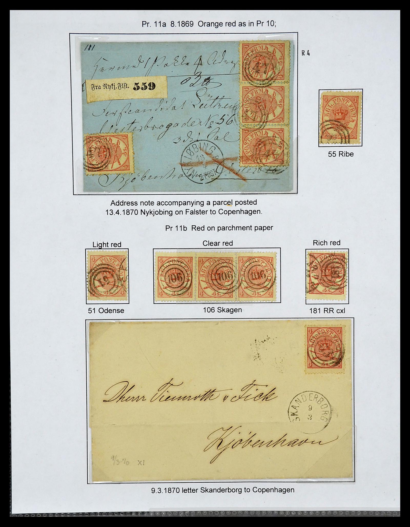 34700 023 - Postzegelverzameling 34700 Denemarken superverzameling 1864-1874.