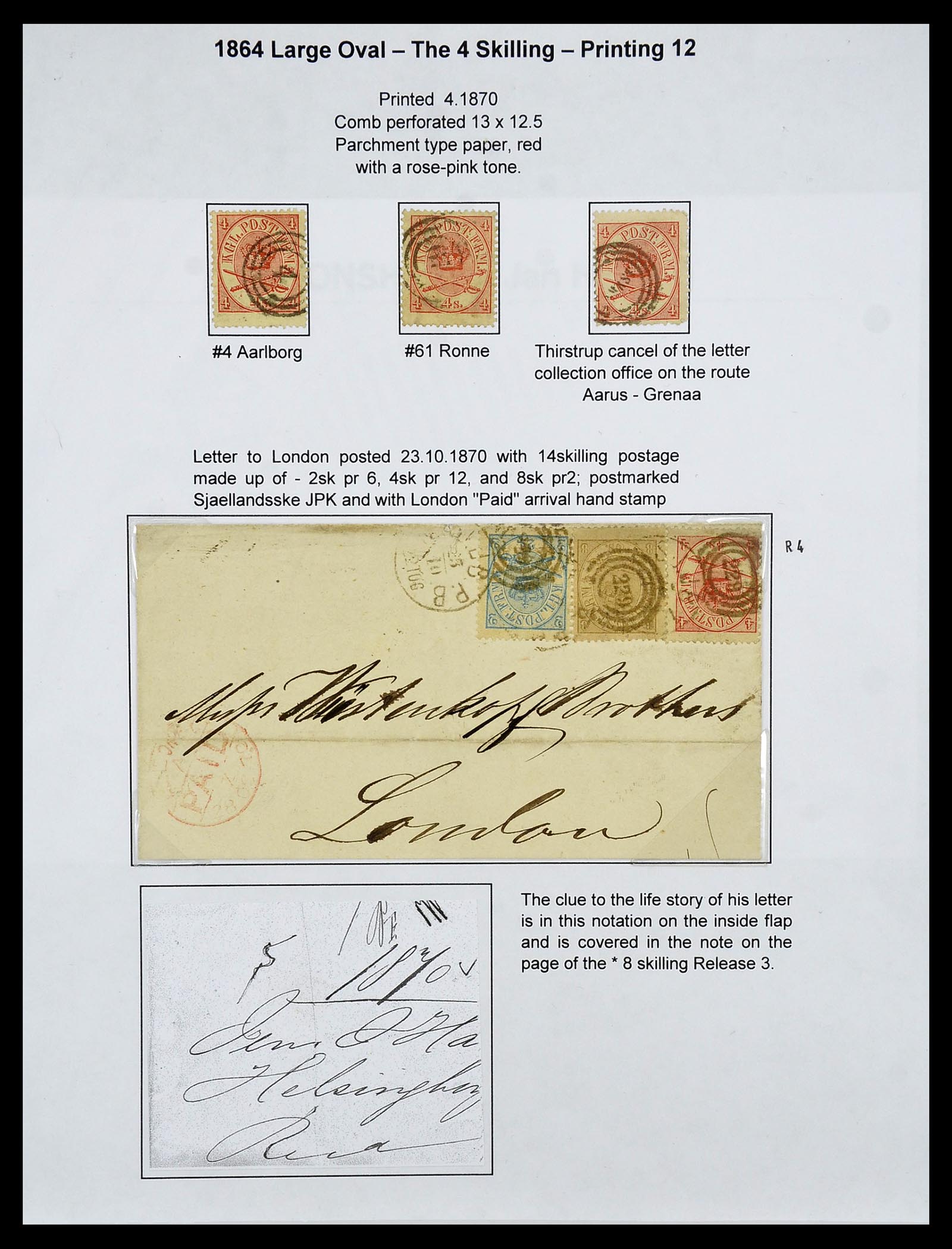 34700 024 - Postzegelverzameling 34700 Denemarken superverzameling 1864-1874.