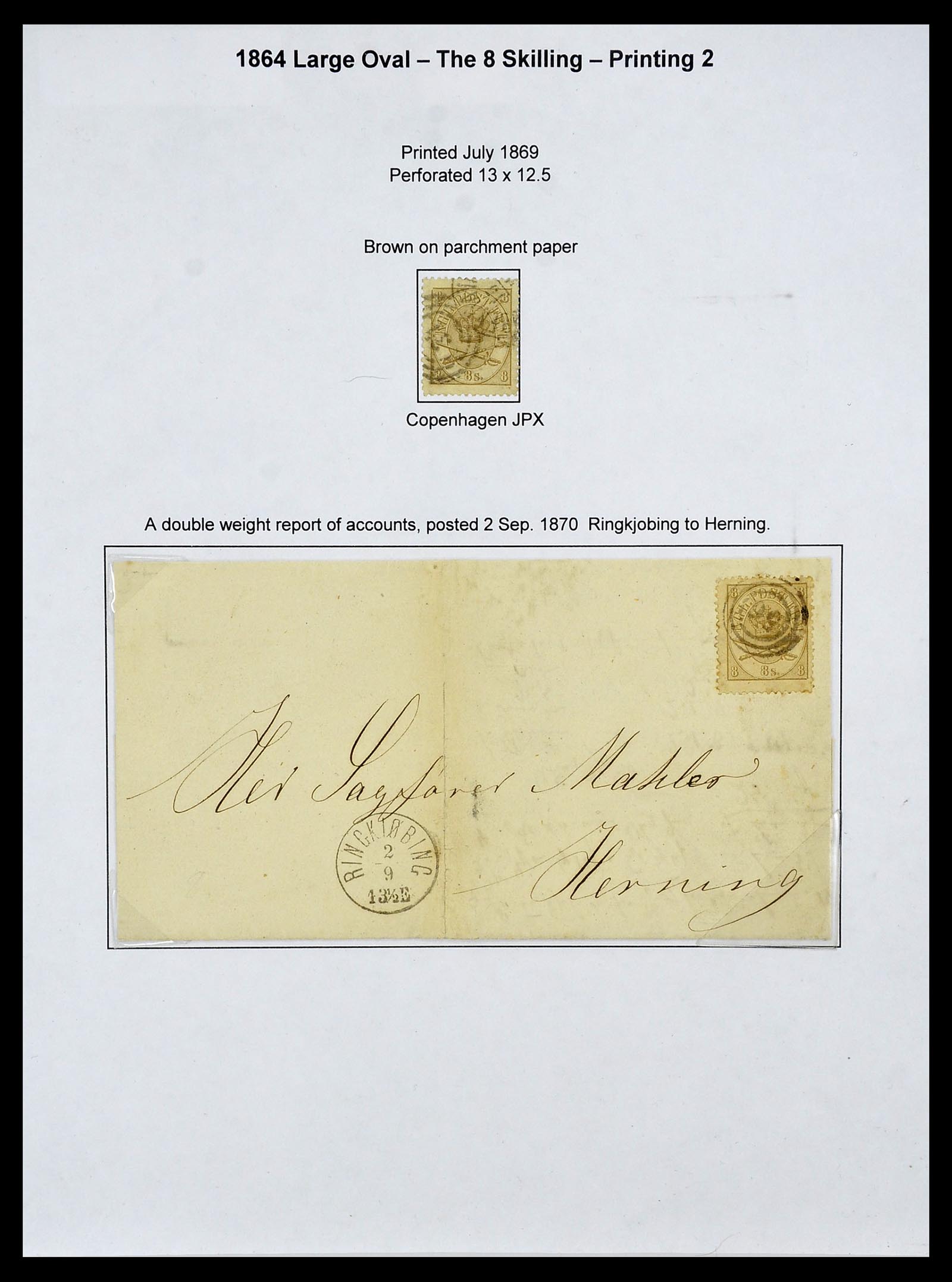 34700 027 - Postzegelverzameling 34700 Denemarken superverzameling 1864-1874.