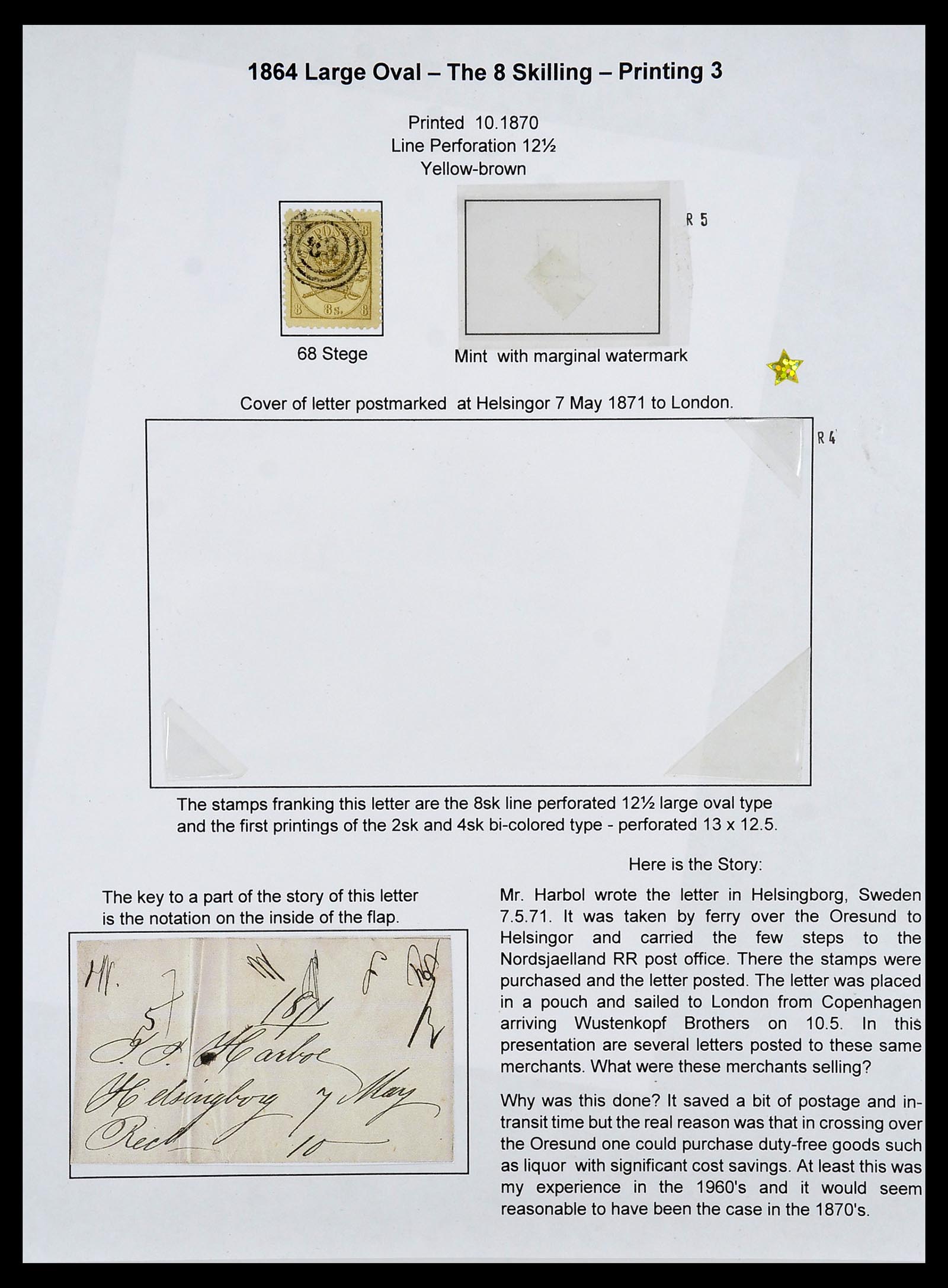 34700 028 - Postzegelverzameling 34700 Denemarken superverzameling 1864-1874.