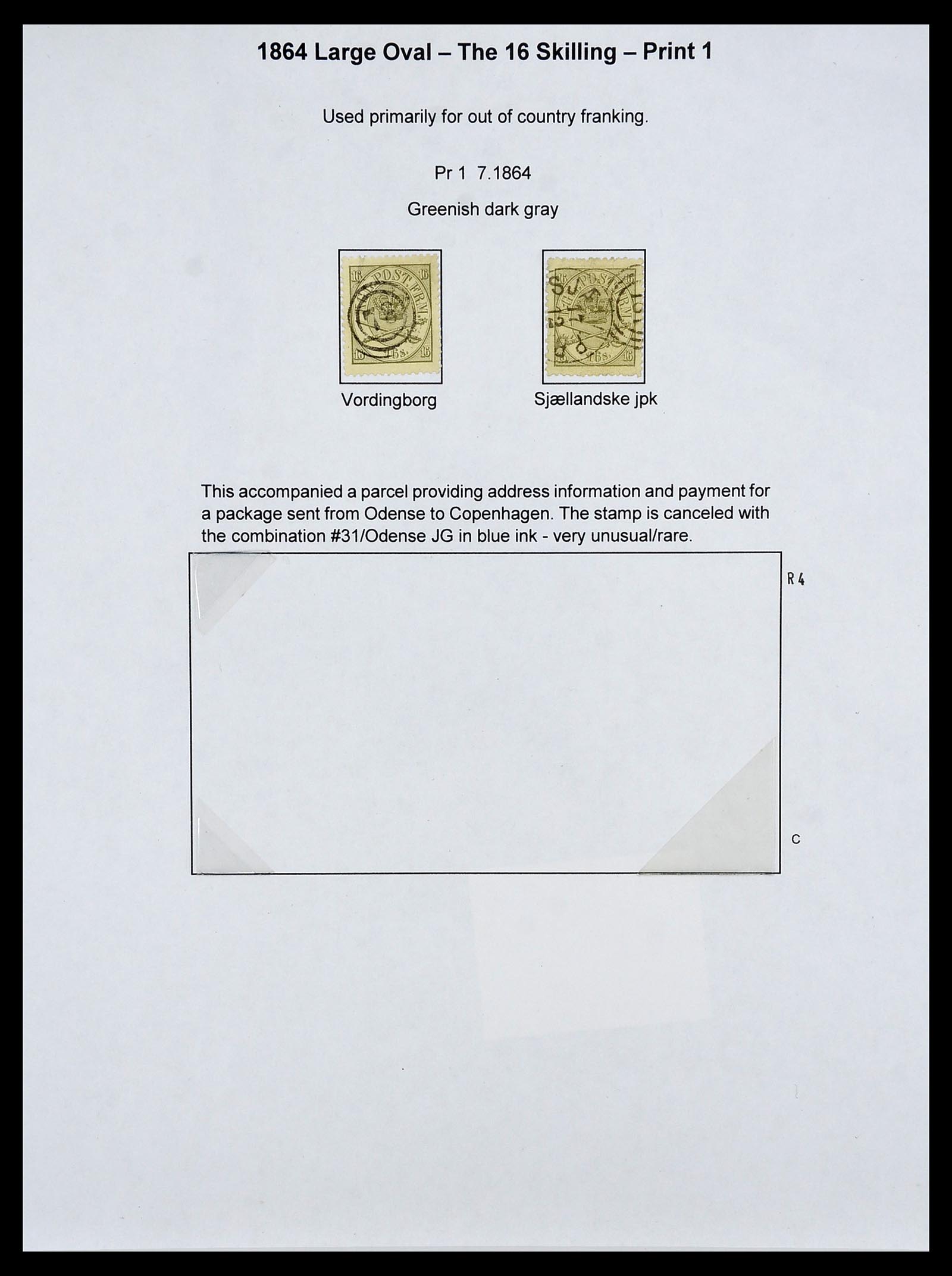 34700 030 - Postzegelverzameling 34700 Denemarken superverzameling 1864-1874.