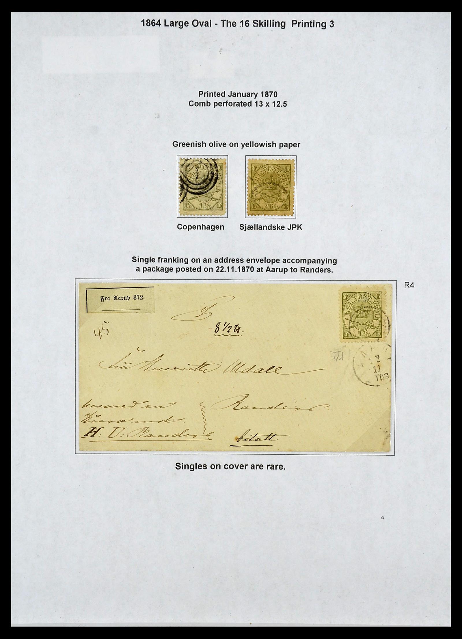 34700 032 - Postzegelverzameling 34700 Denemarken superverzameling 1864-1874.