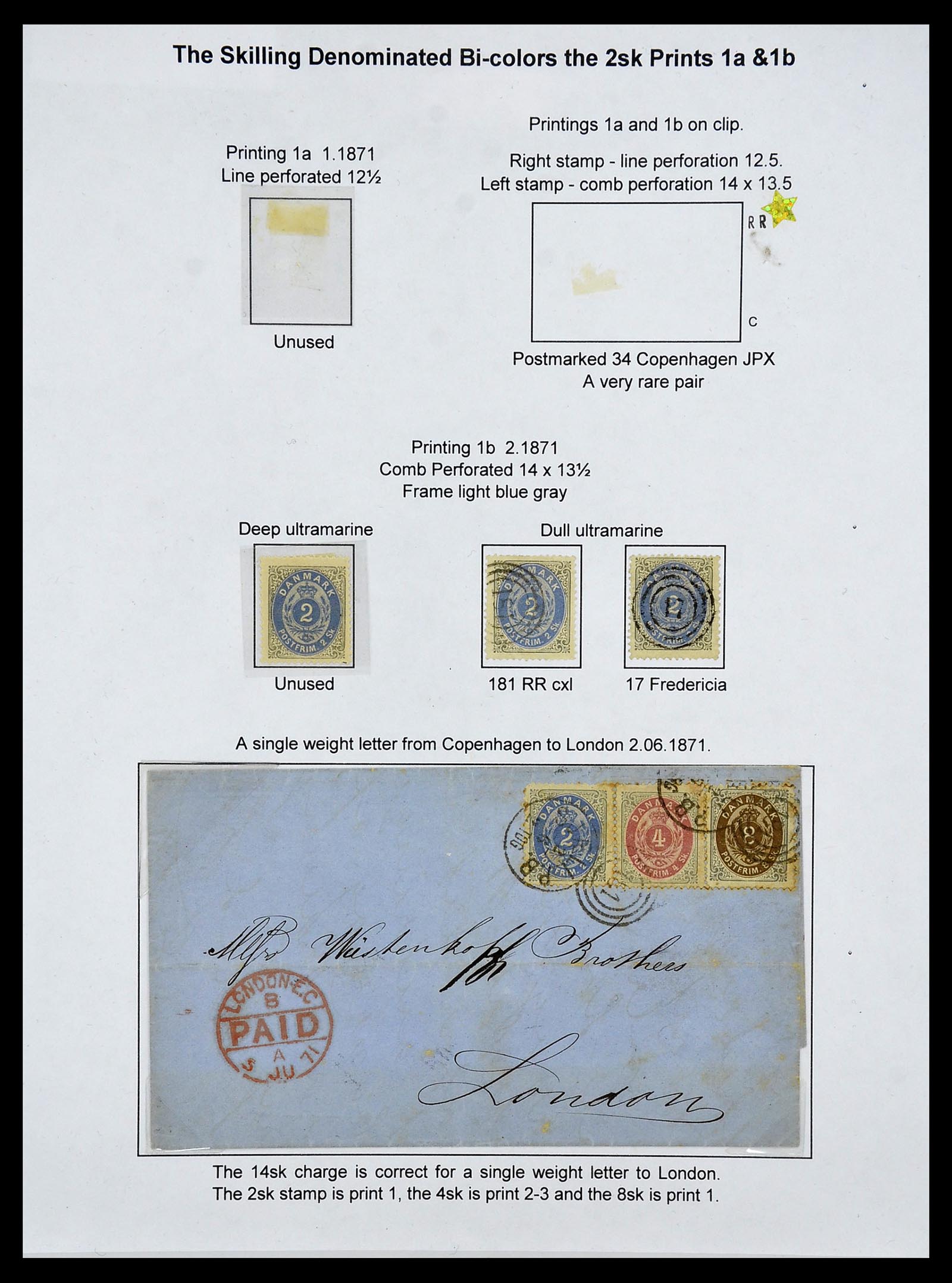 34700 035 - Postzegelverzameling 34700 Denemarken superverzameling 1864-1874.