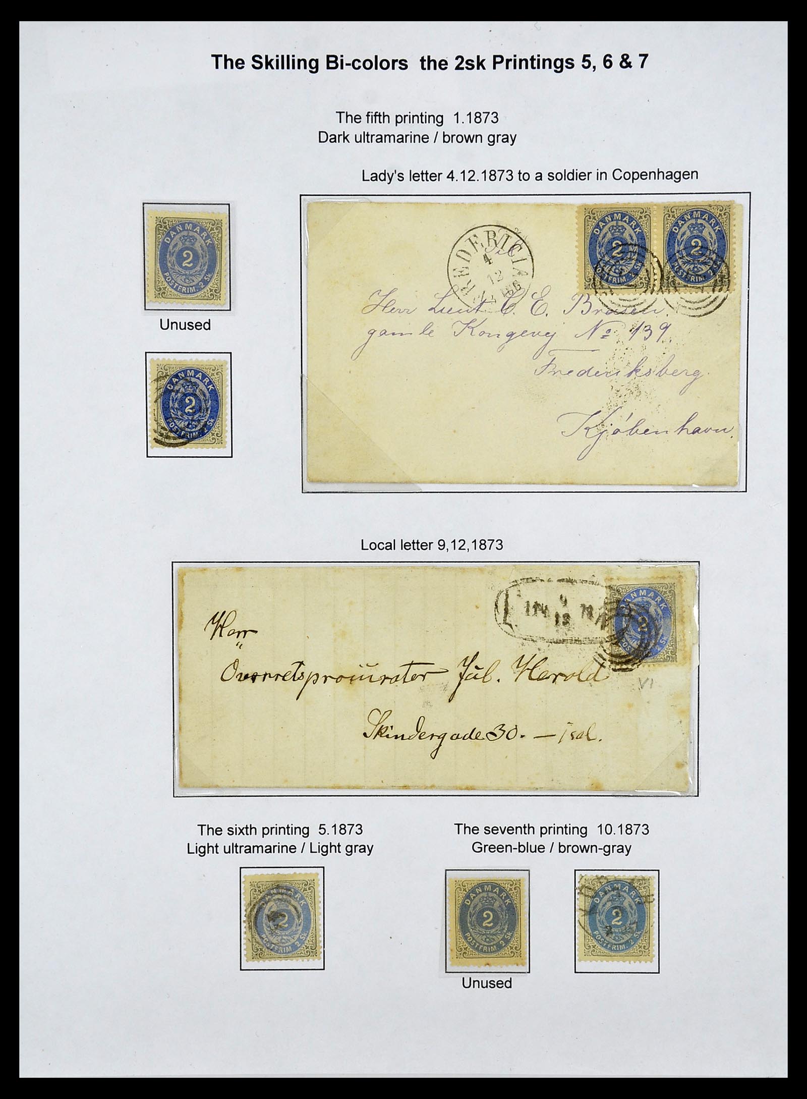 34700 038 - Stamp Collection 34700 Denmark supercollection 1864-1874.