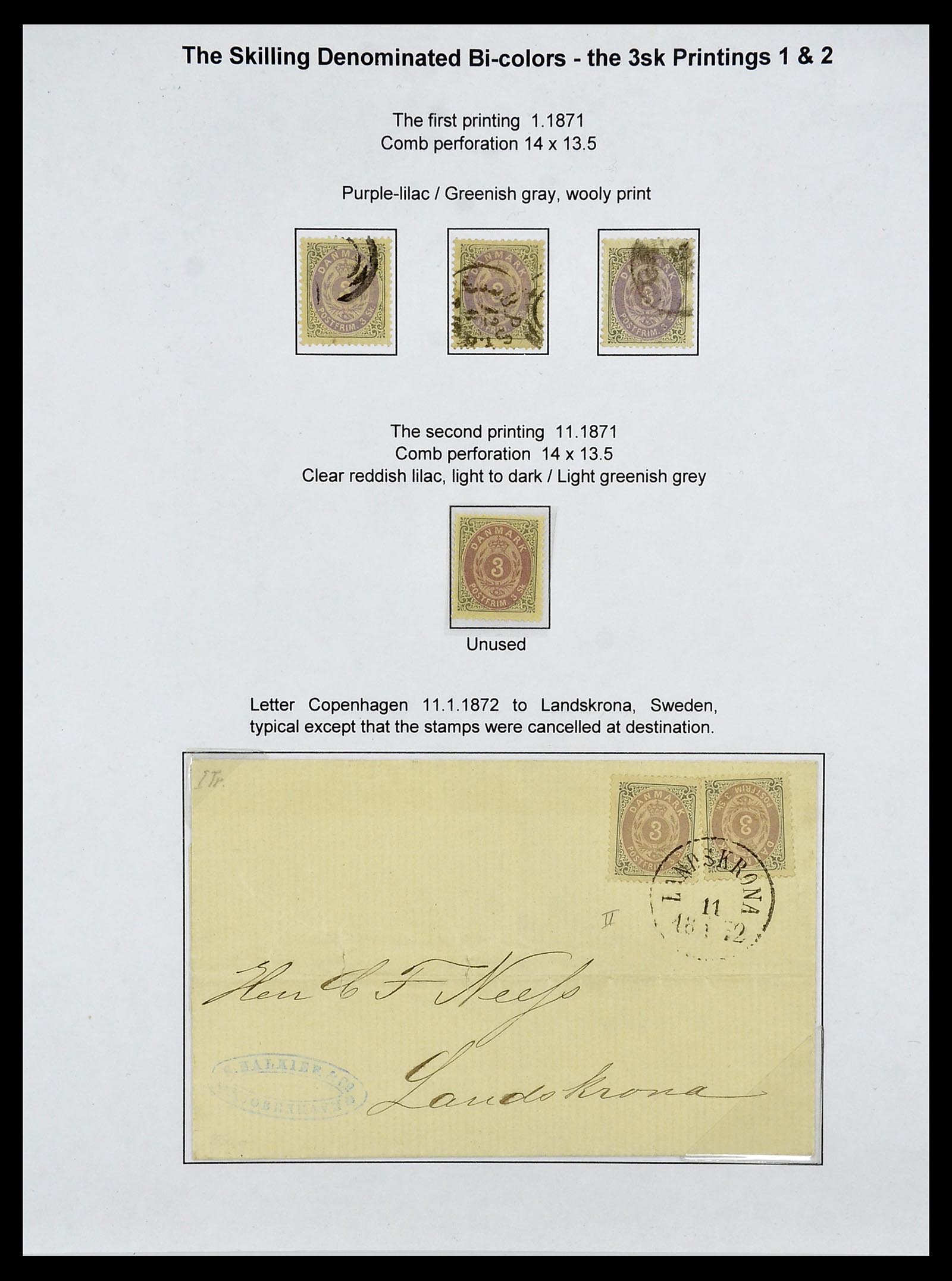 34700 040 - Postzegelverzameling 34700 Denemarken superverzameling 1864-1874.