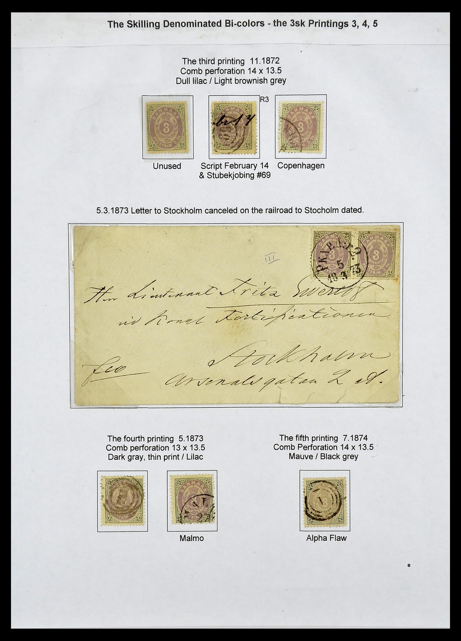 34700 041 - Postzegelverzameling 34700 Denemarken superverzameling 1864-1874.