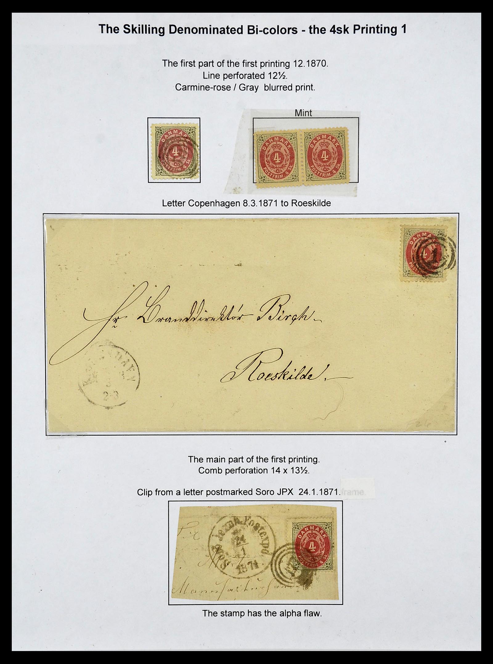 34700 042 - Postzegelverzameling 34700 Denemarken superverzameling 1864-1874.