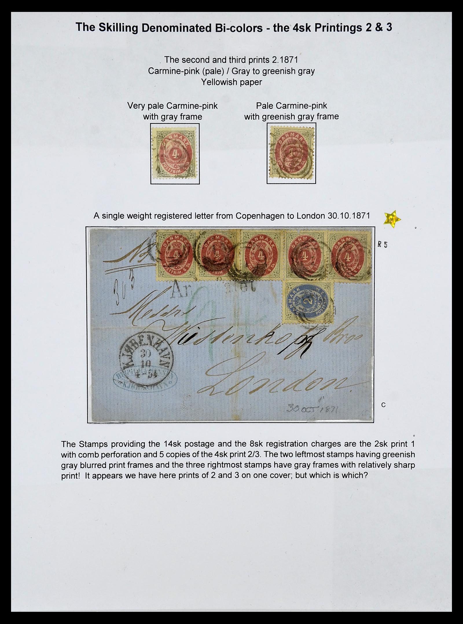 34700 043 - Postzegelverzameling 34700 Denemarken superverzameling 1864-1874.