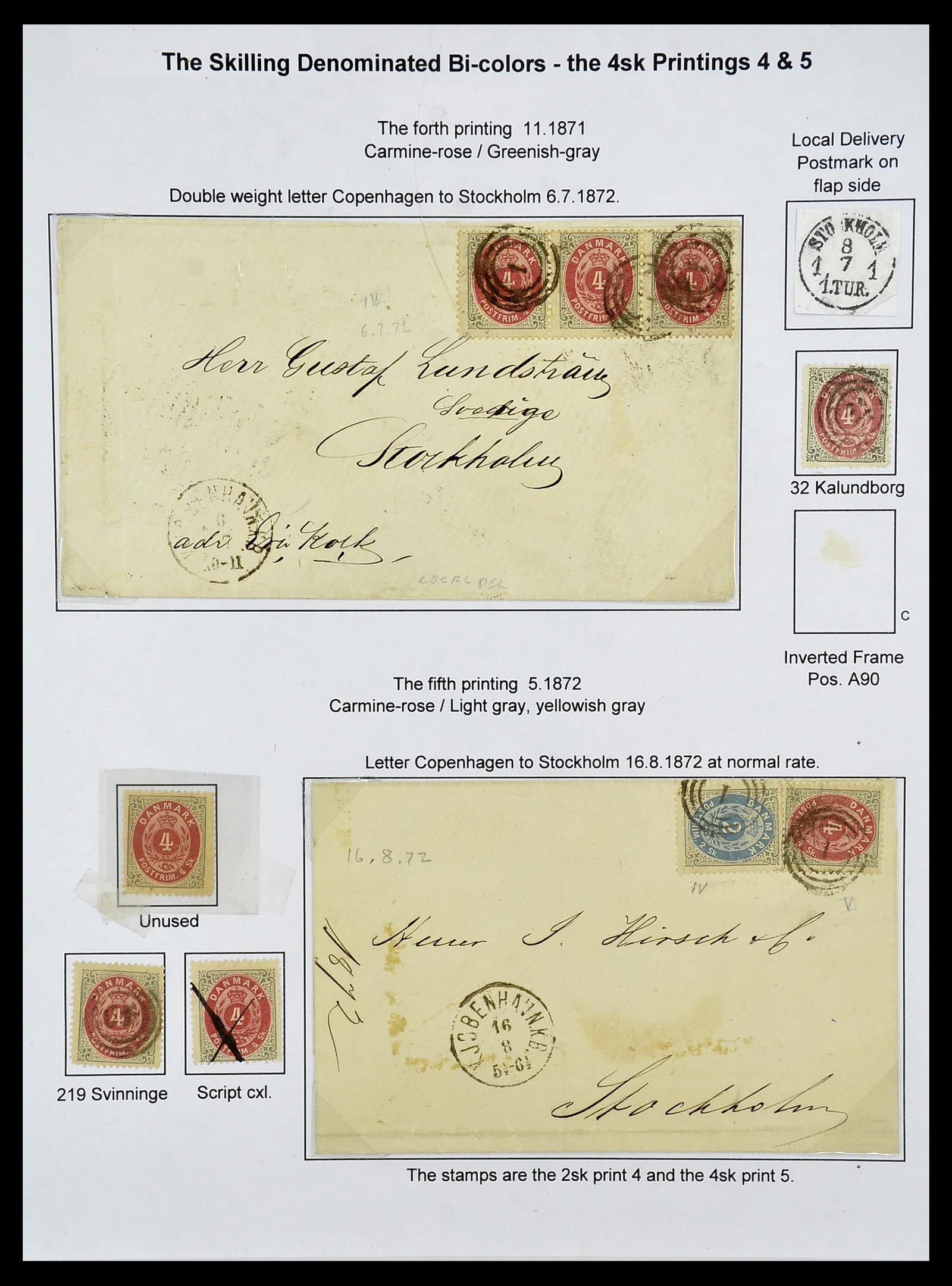 34700 045 - Postzegelverzameling 34700 Denemarken superverzameling 1864-1874.