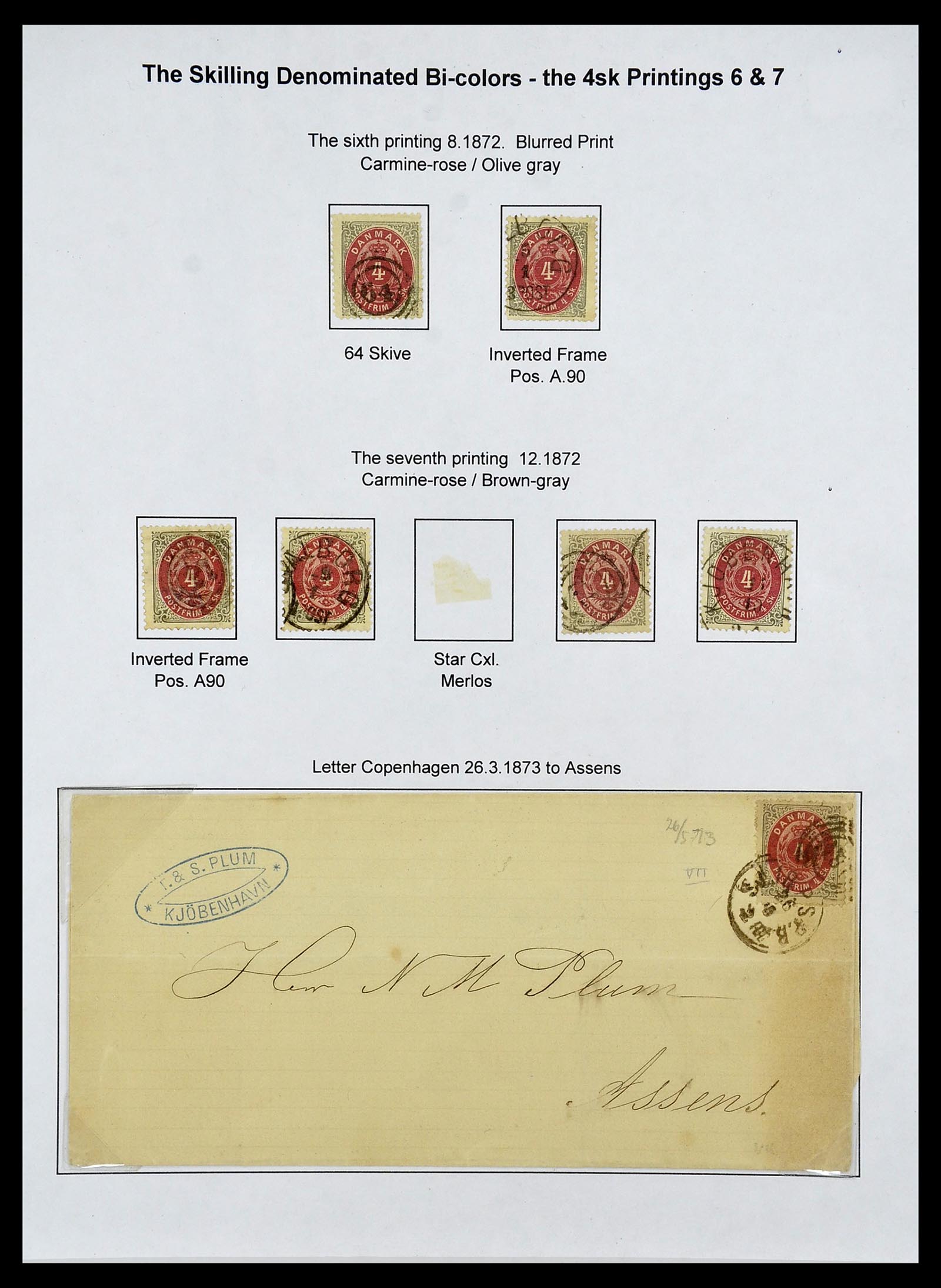 34700 046 - Postzegelverzameling 34700 Denemarken superverzameling 1864-1874.