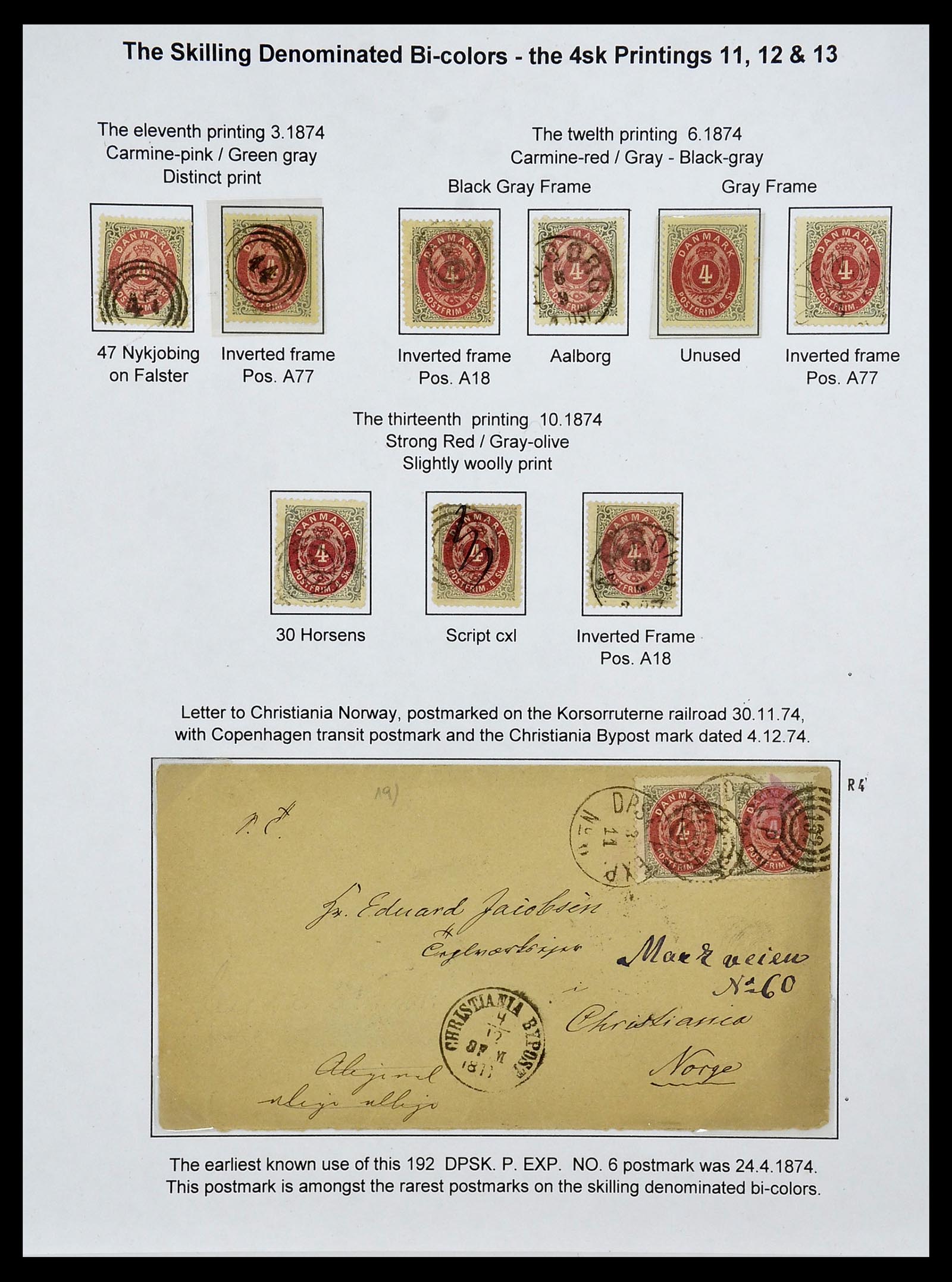 34700 048 - Postzegelverzameling 34700 Denemarken superverzameling 1864-1874.