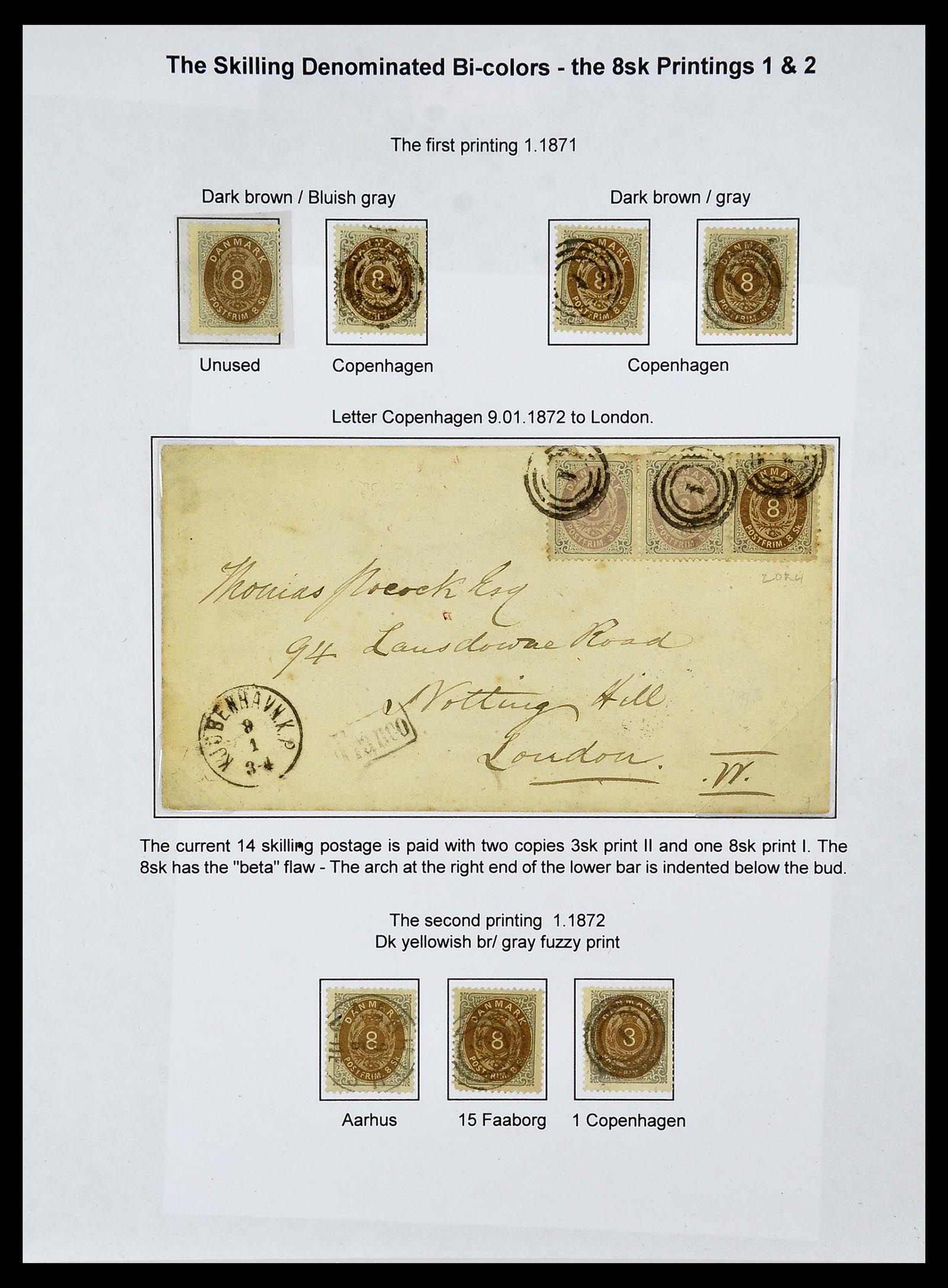 34700 049 - Postzegelverzameling 34700 Denemarken superverzameling 1864-1874.