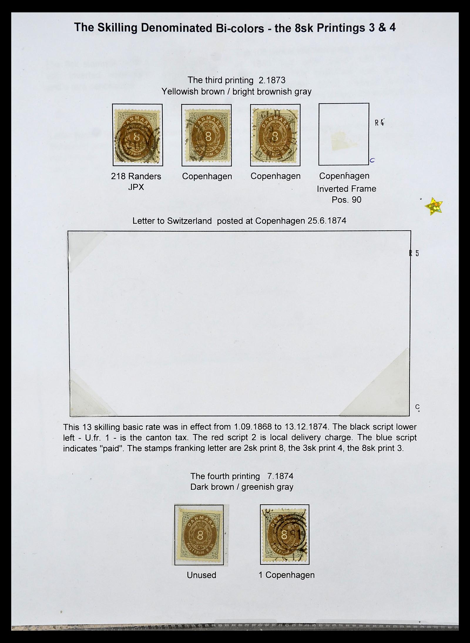 34700 050 - Postzegelverzameling 34700 Denemarken superverzameling 1864-1874.