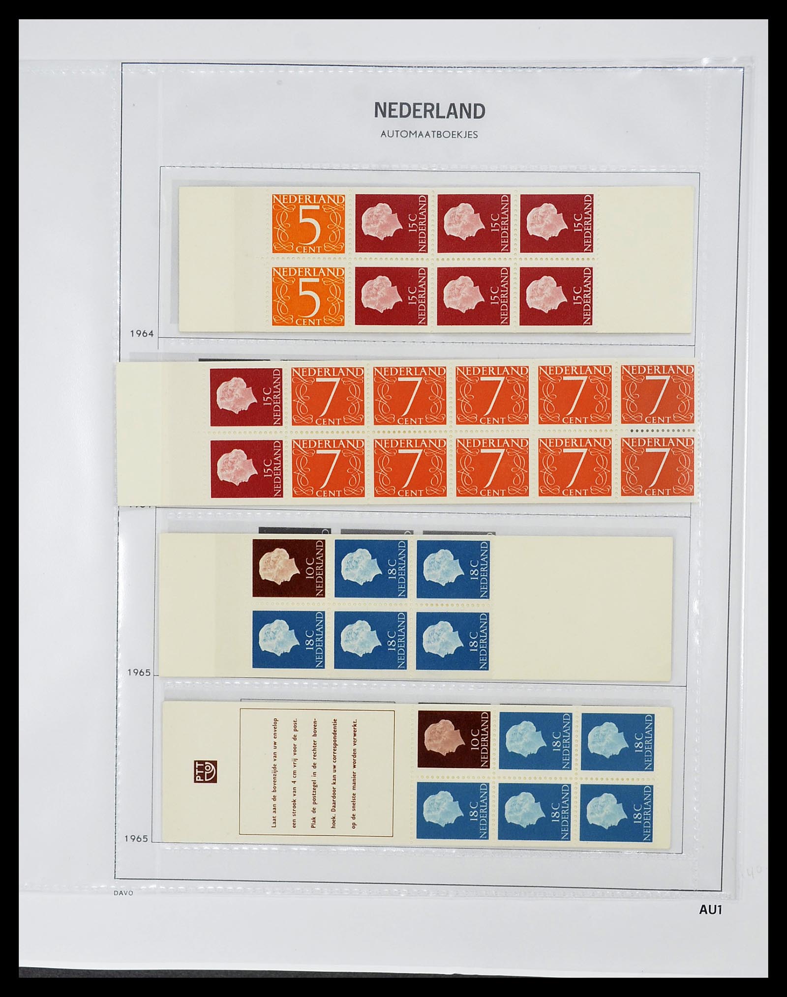 34701 002 - Postzegelverzameling 34701 Nederland postzegelboekjes 1964-2001.