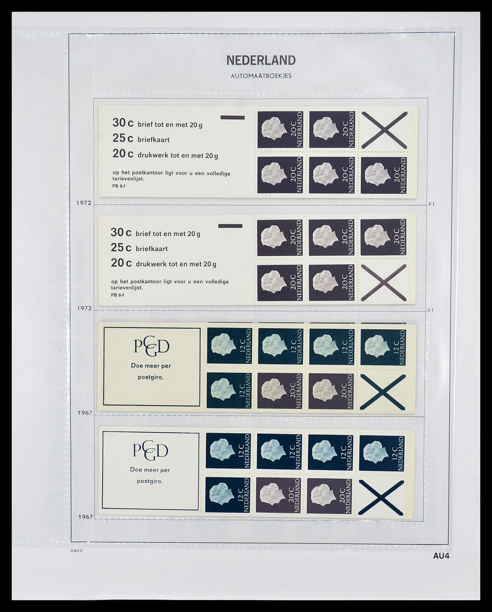 34701 005 - Postzegelverzameling 34701 Nederland postzegelboekjes 1964-2001.
