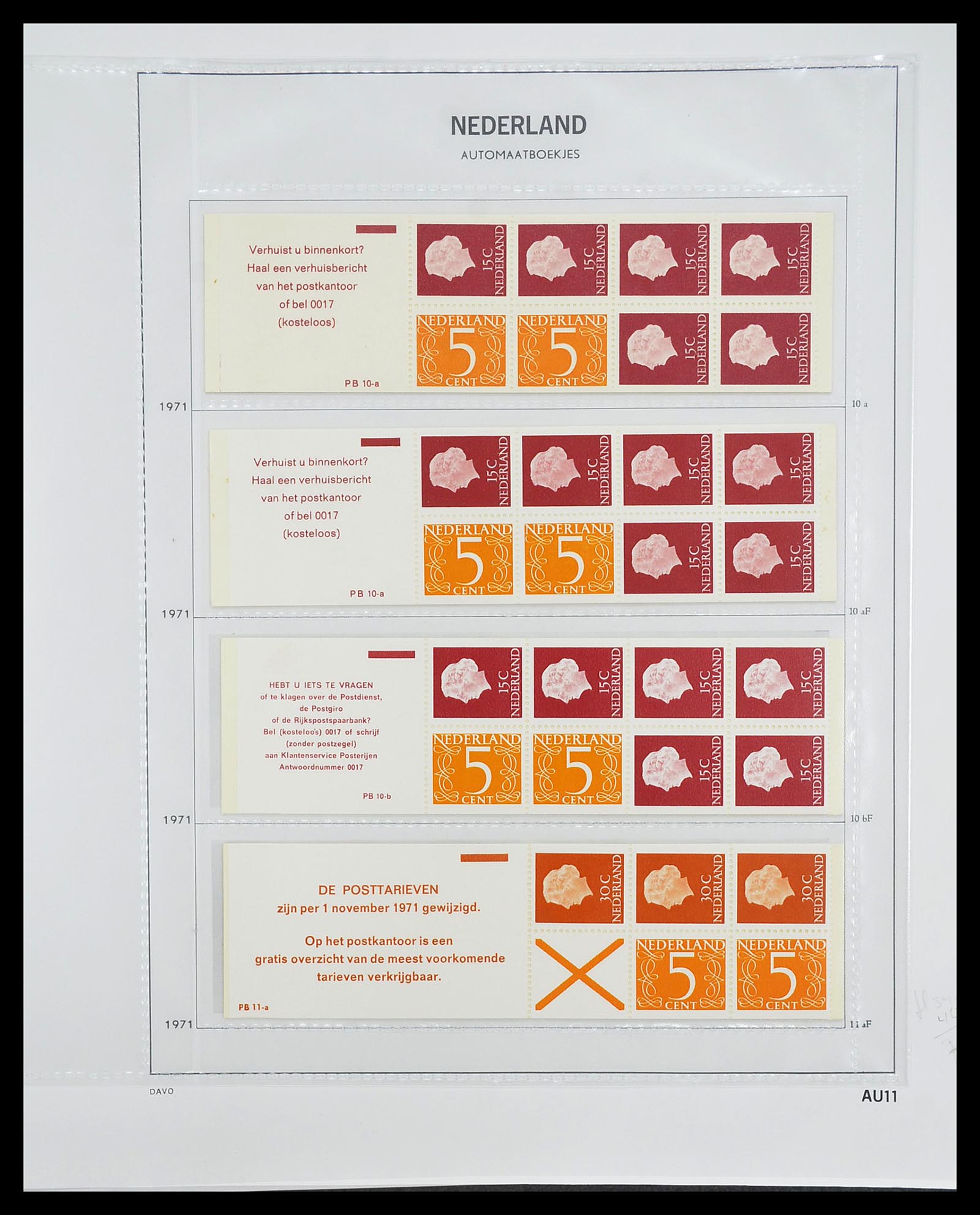 34701 012 - Postzegelverzameling 34701 Nederland postzegelboekjes 1964-2001.