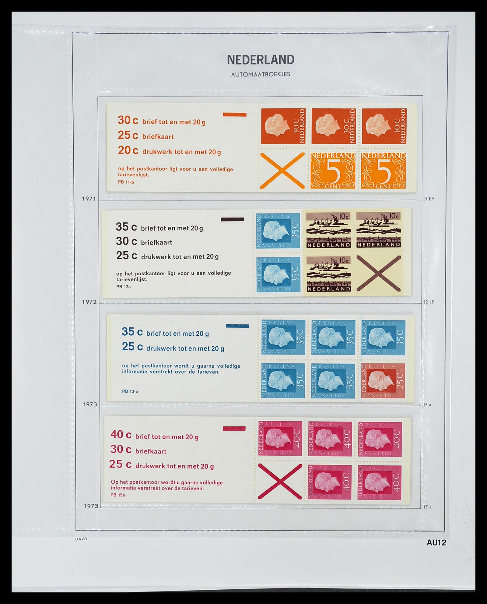 34701 013 - Postzegelverzameling 34701 Nederland postzegelboekjes 1964-2001.