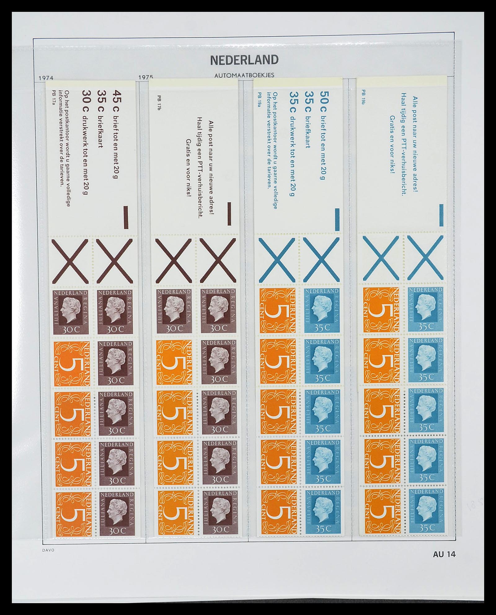 34701 015 - Postzegelverzameling 34701 Nederland postzegelboekjes 1964-2001.