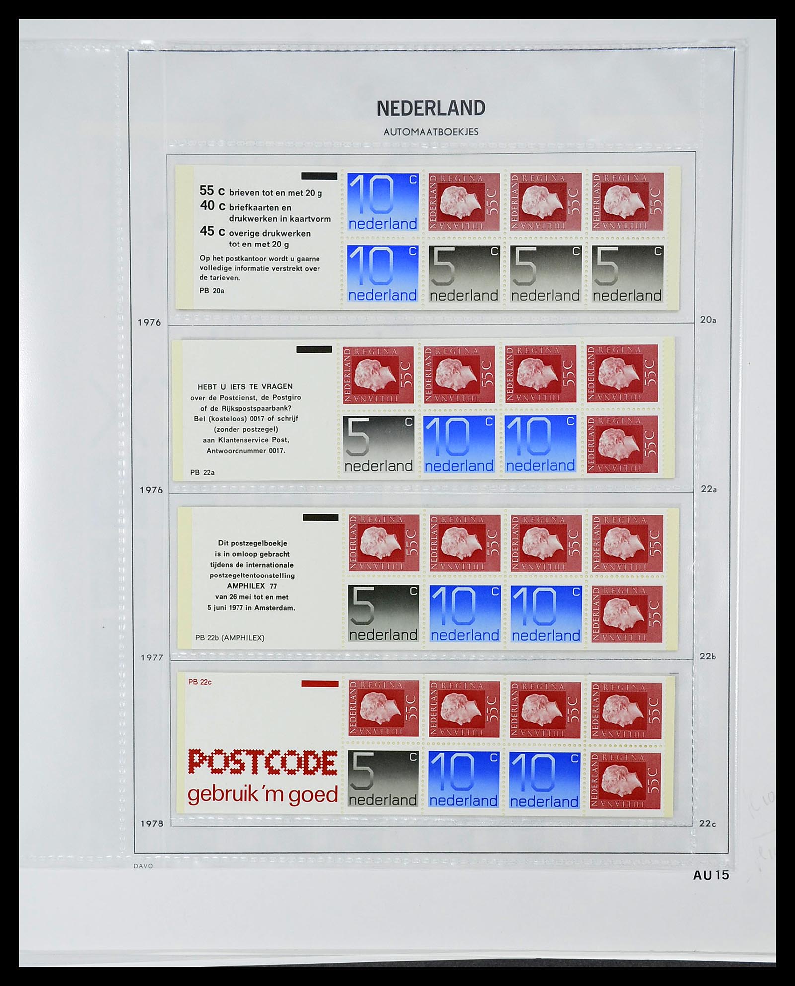 34701 016 - Stamp Collection 34701 Netherlands stamp booklets 1964-2001.
