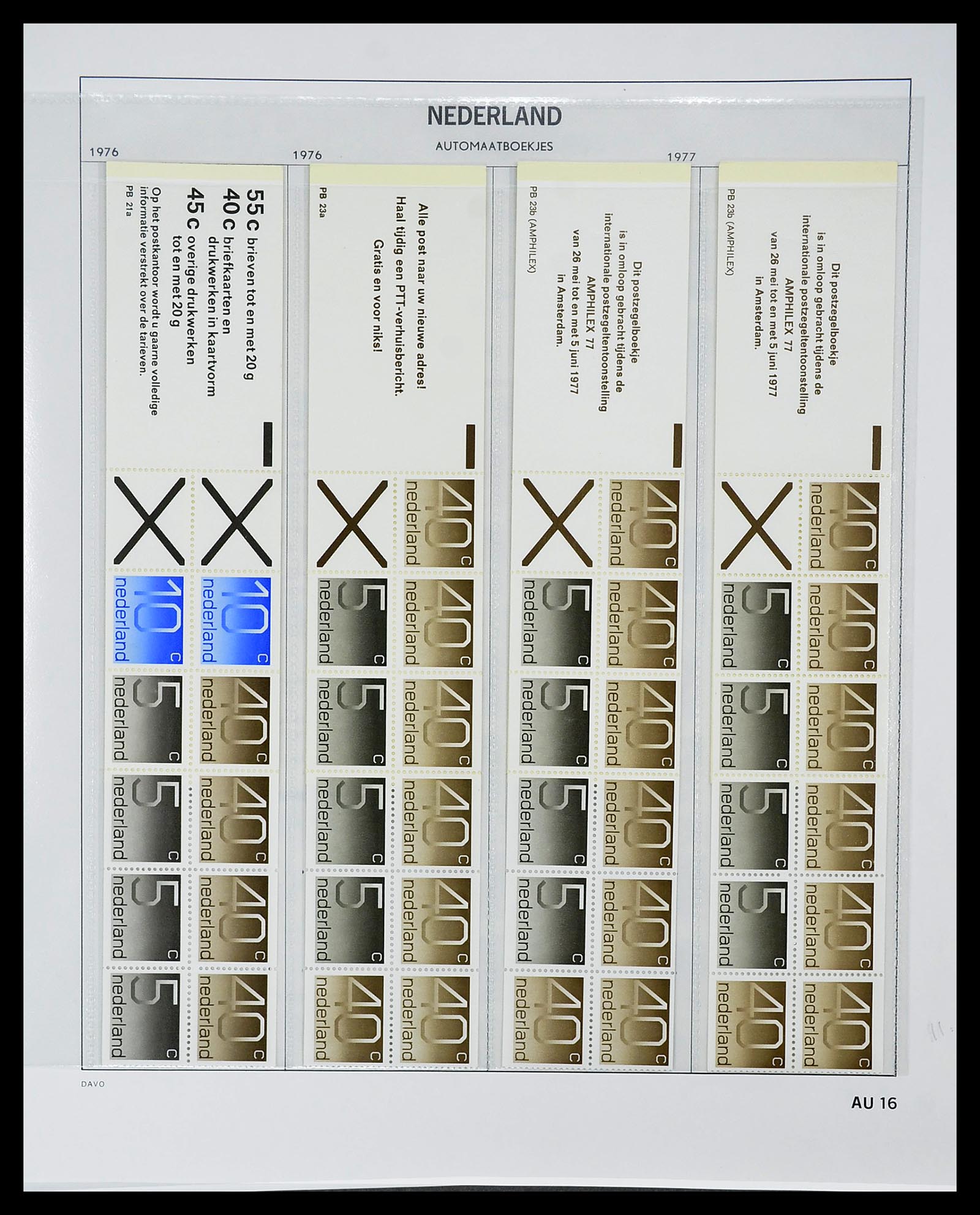 34701 017 - Stamp Collection 34701 Netherlands stamp booklets 1964-2001.