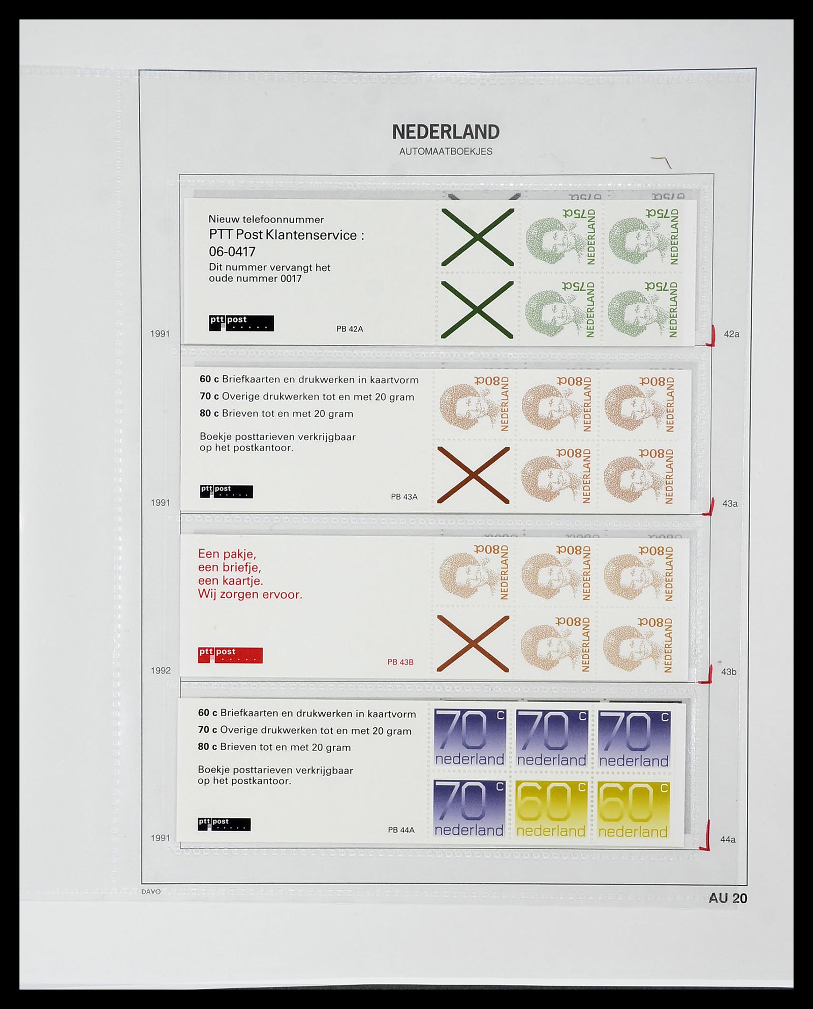 34701 022 - Postzegelverzameling 34701 Nederland postzegelboekjes 1964-2001.