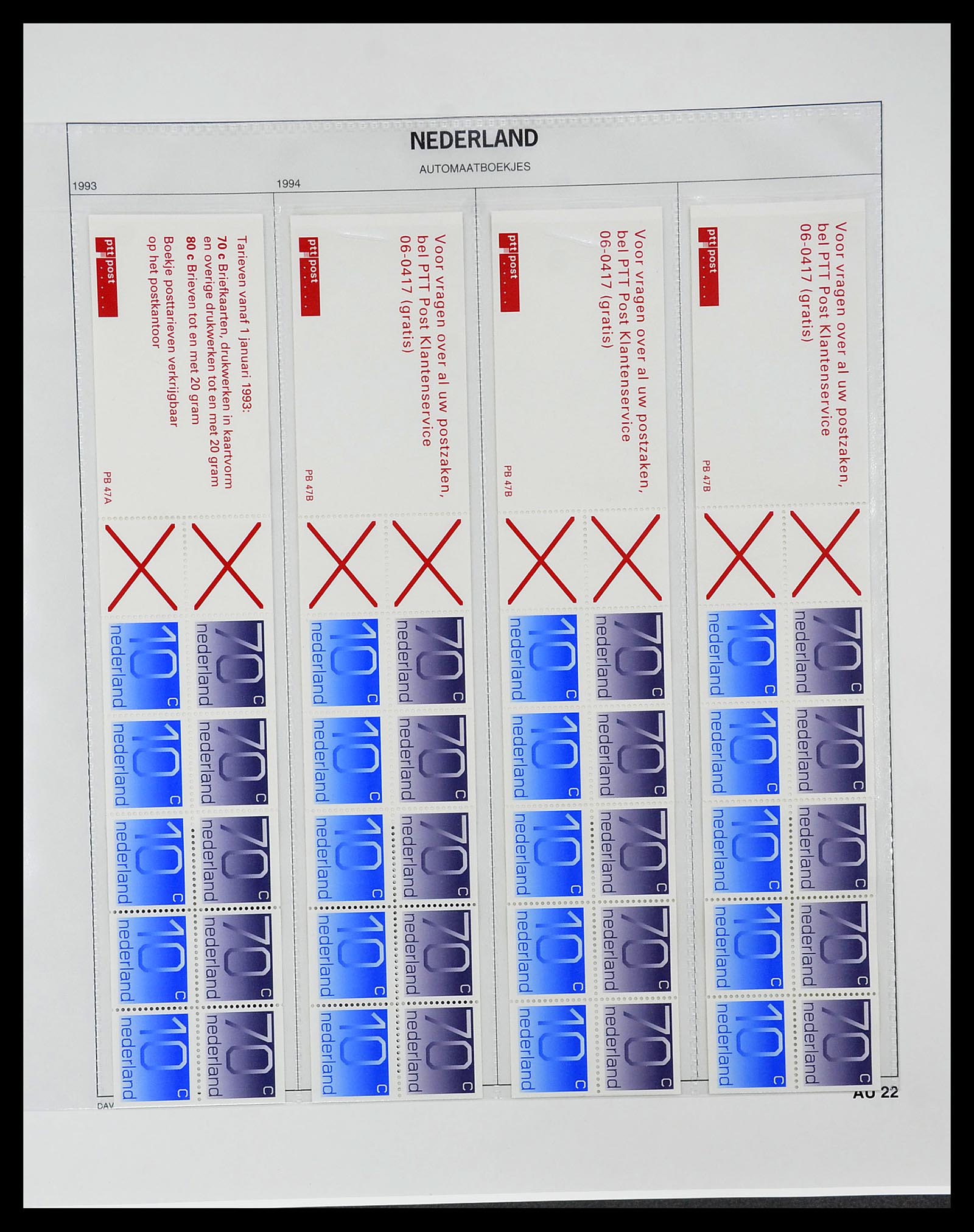 34701 024 - Stamp Collection 34701 Netherlands stamp booklets 1964-2001.